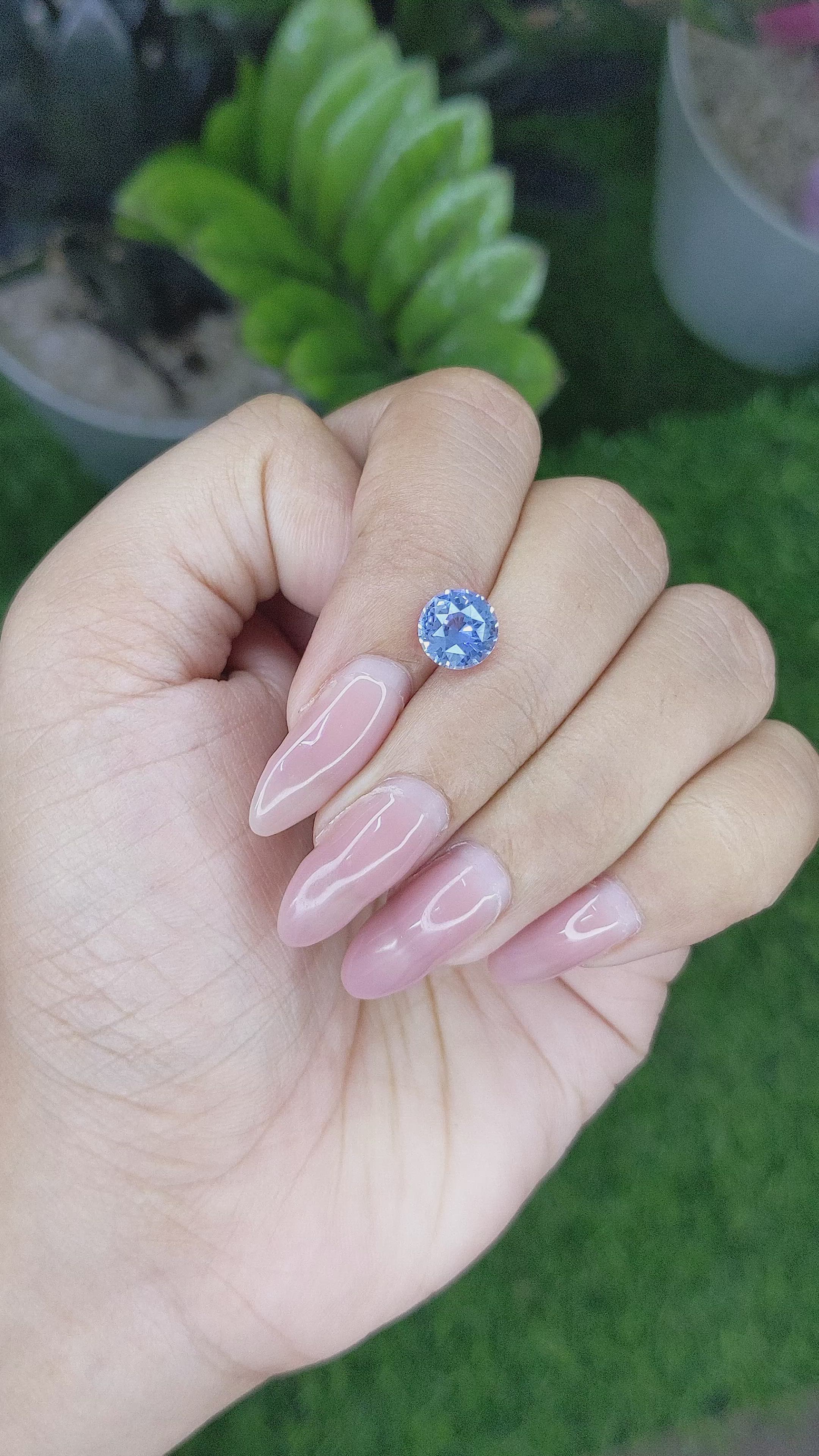 2.19 Ct. Blue Sapphire from Ceylon (Sri Lanka) Size Video