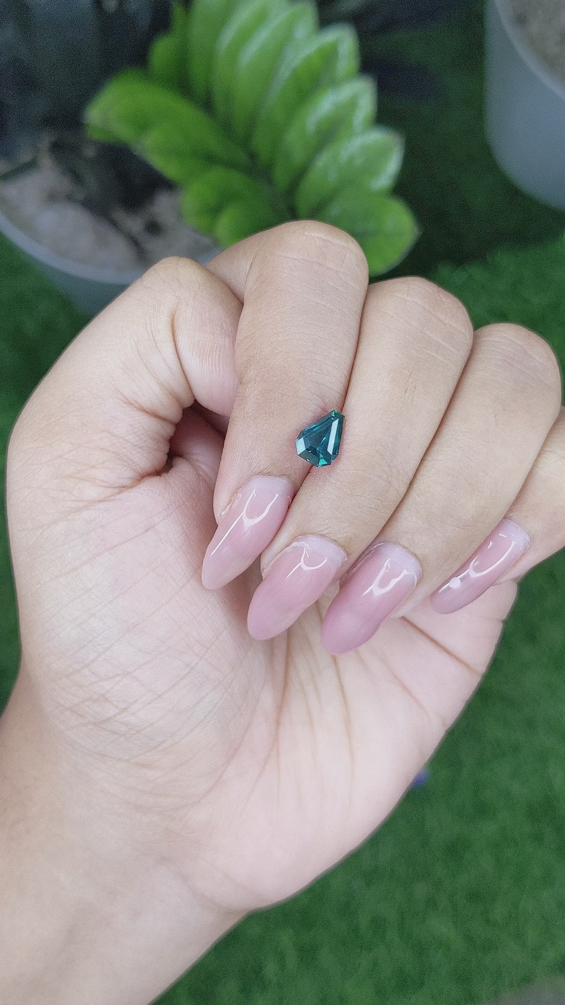 1.38 Ct. Greenish Blue Sapphire from Australia Size Video