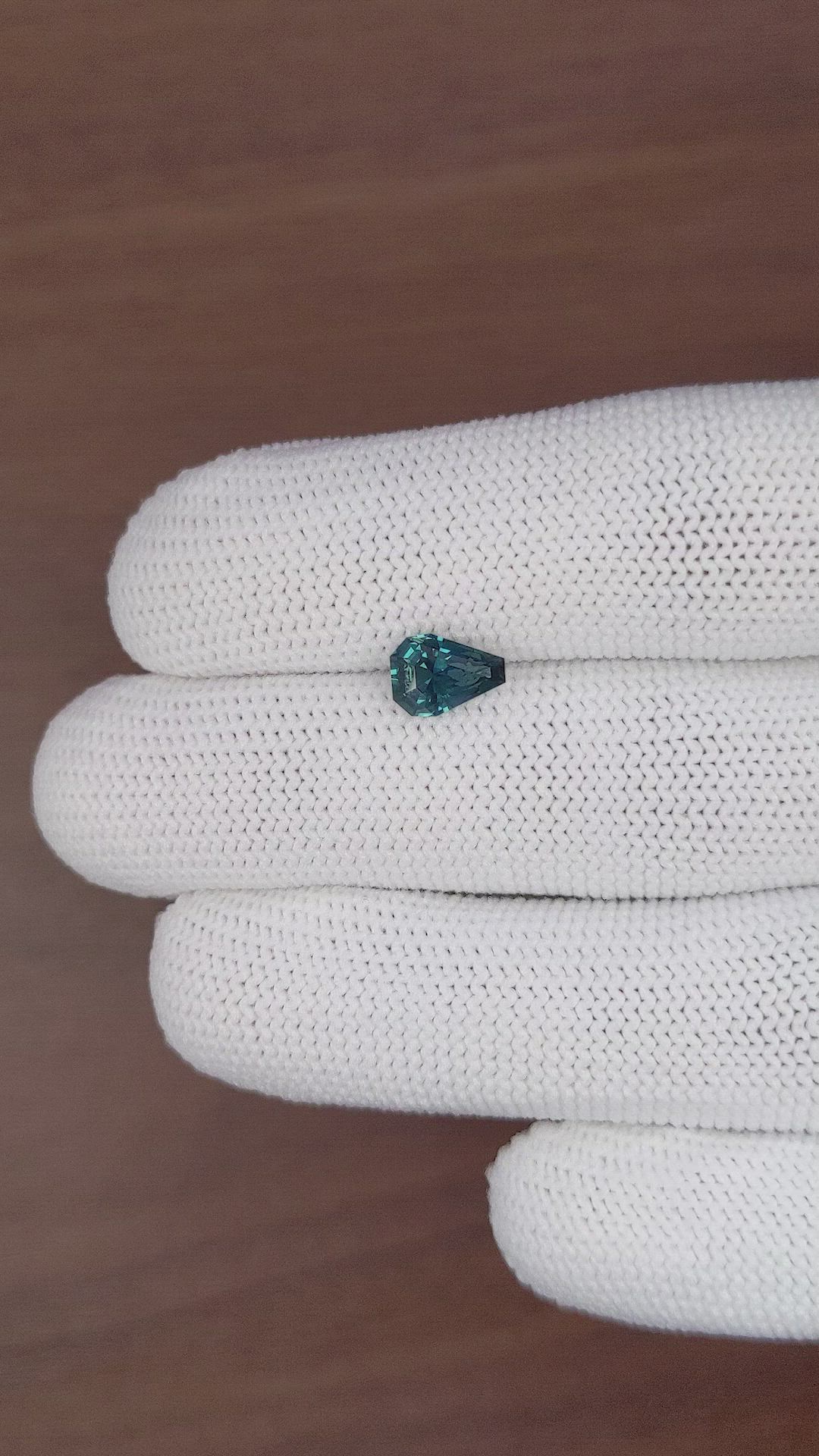 1.38 Ct. Greenish Blue Sapphire from Australia Size Video