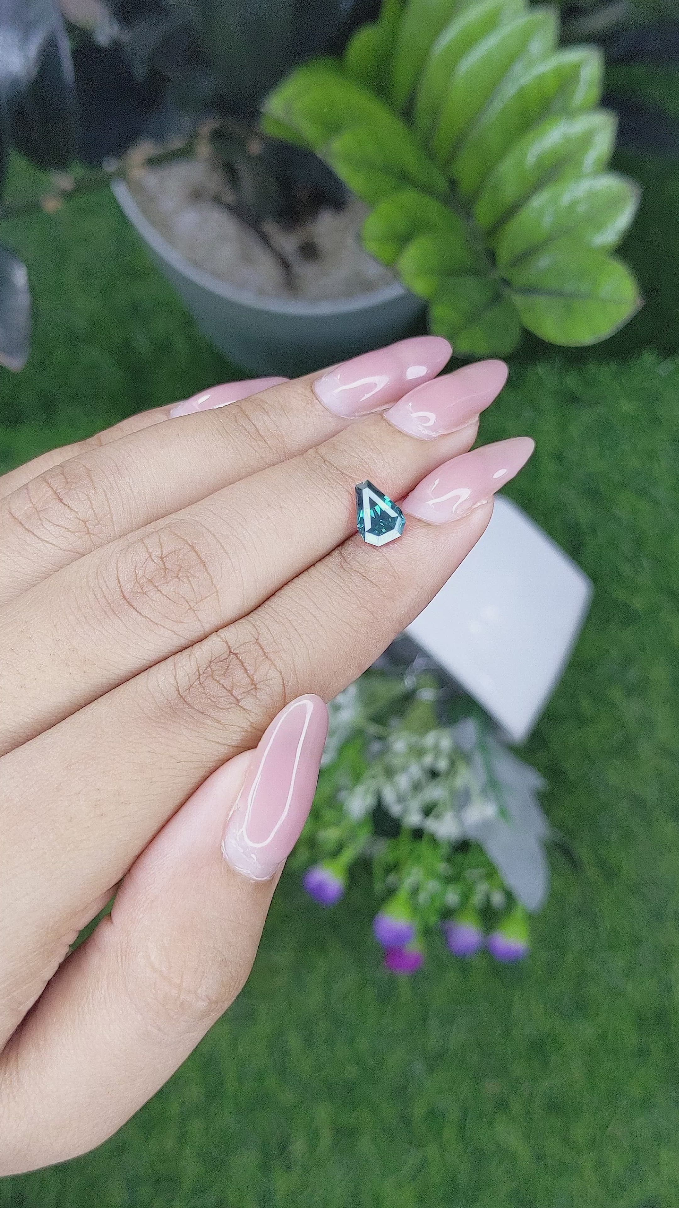 1.38 Ct. Greenish Blue Sapphire from Australia Size Video