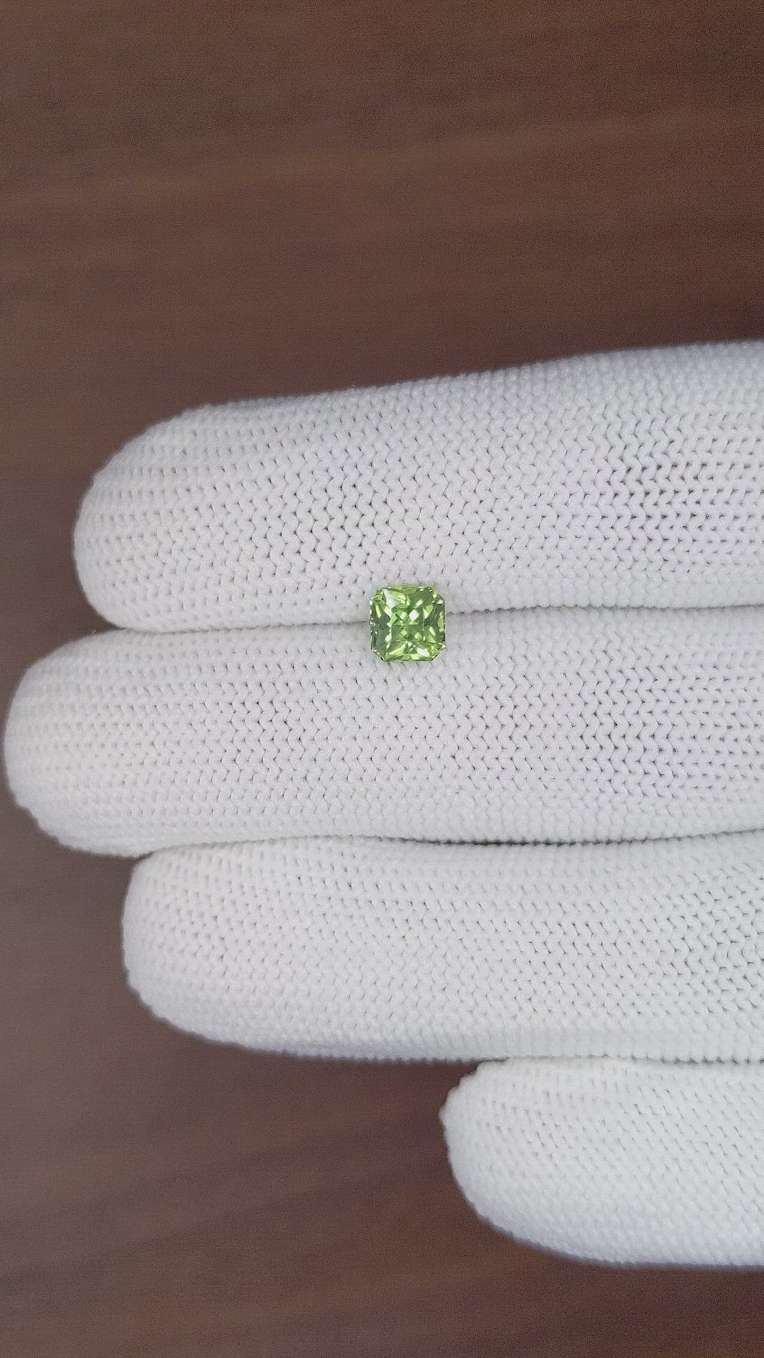 1.18 Ct. Yellowish Green Sapphire from Madagascar Size Video