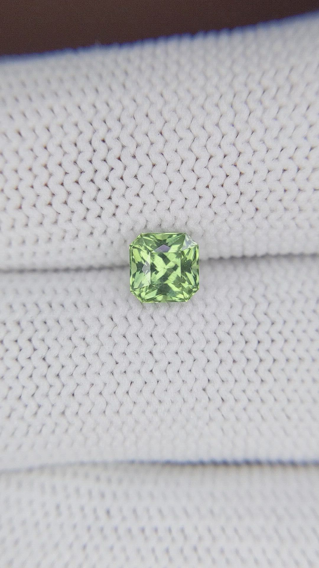 1.18 Ct. Yellowish Green Sapphire from Madagascar Size Video