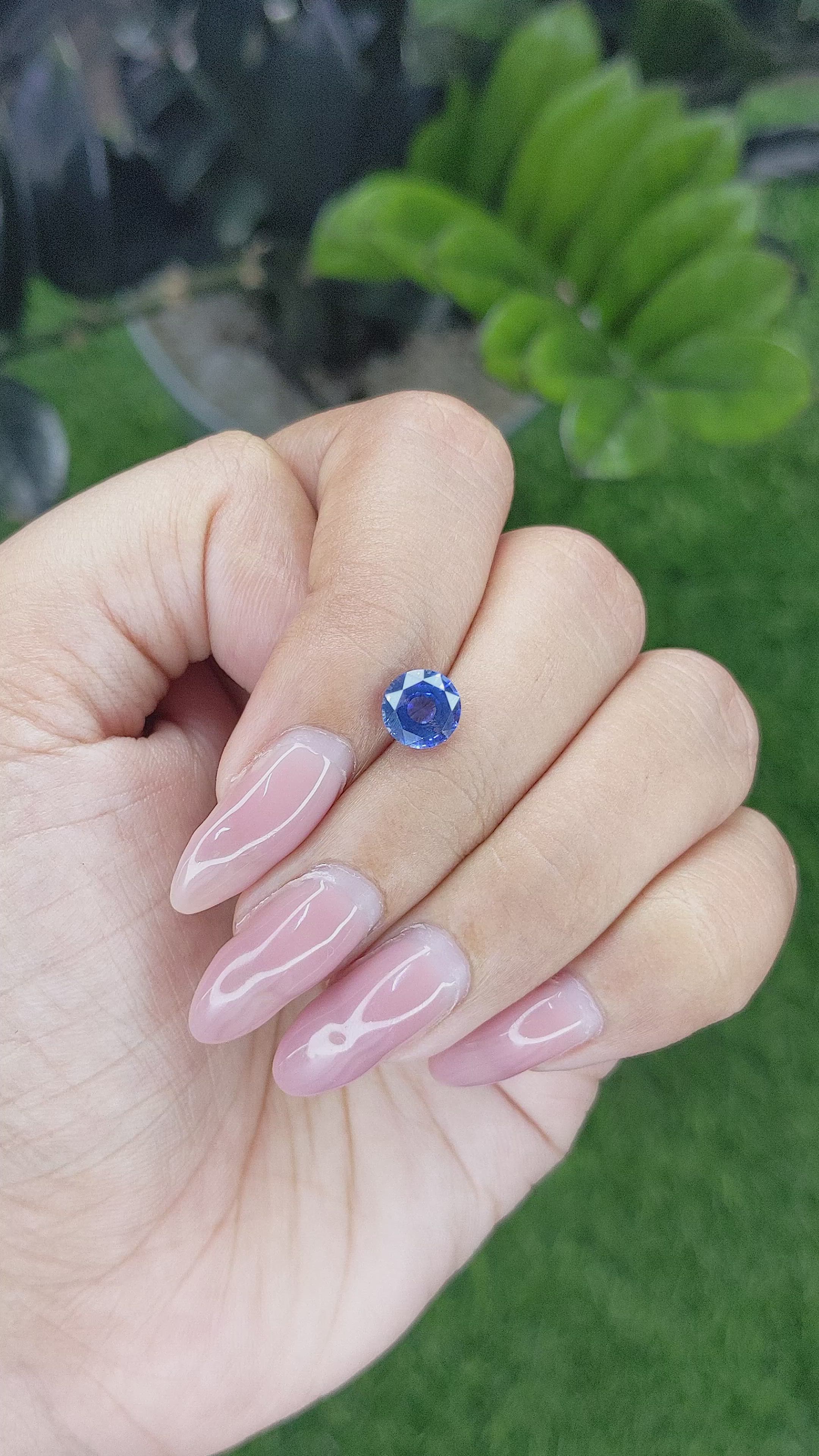 1.52 Ct. Blue Sapphire from Ceylon (Sri Lanka) Size Video