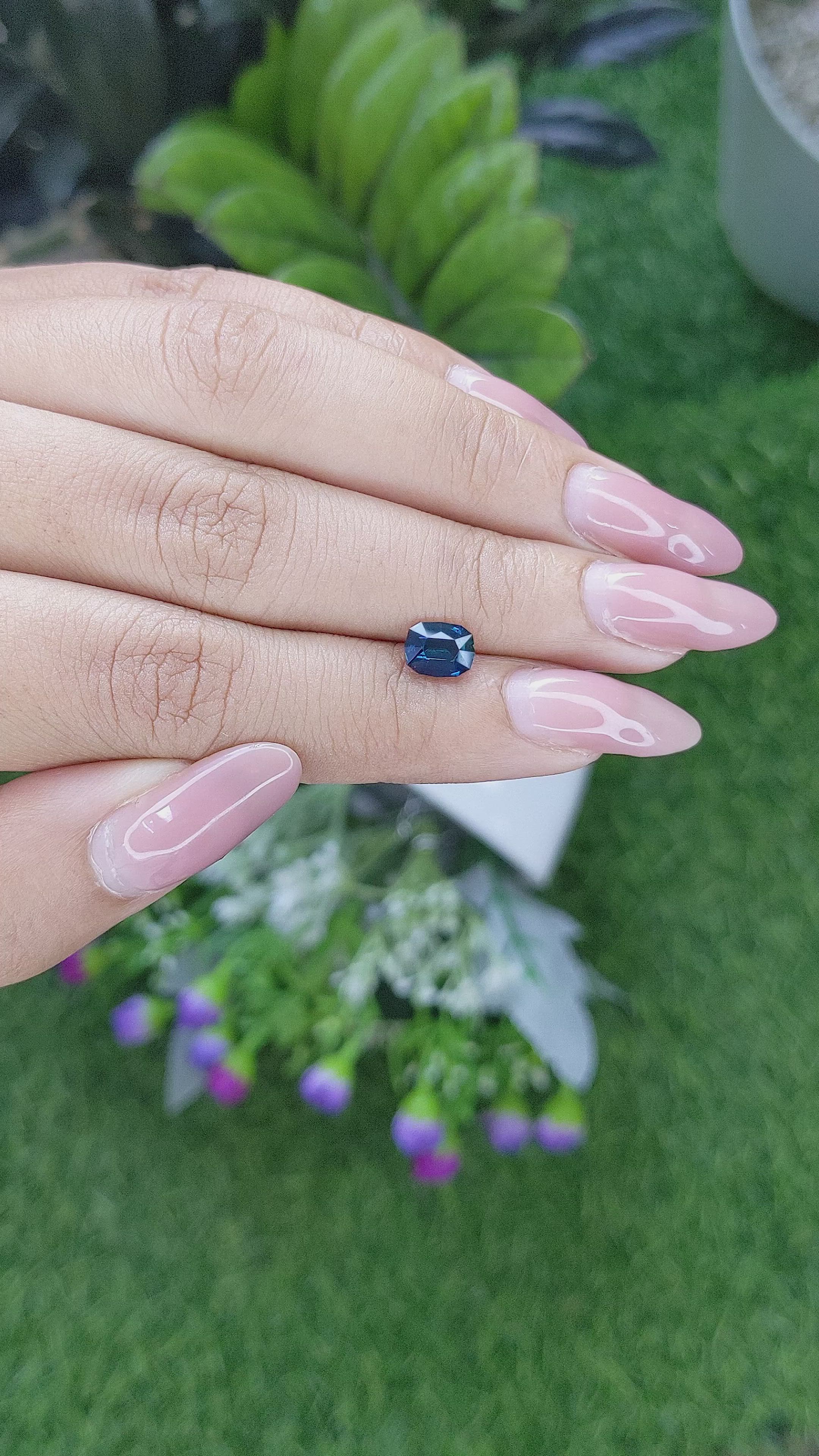 1.14 Ct. Greenish Blue Sapphire from Australia Size Video