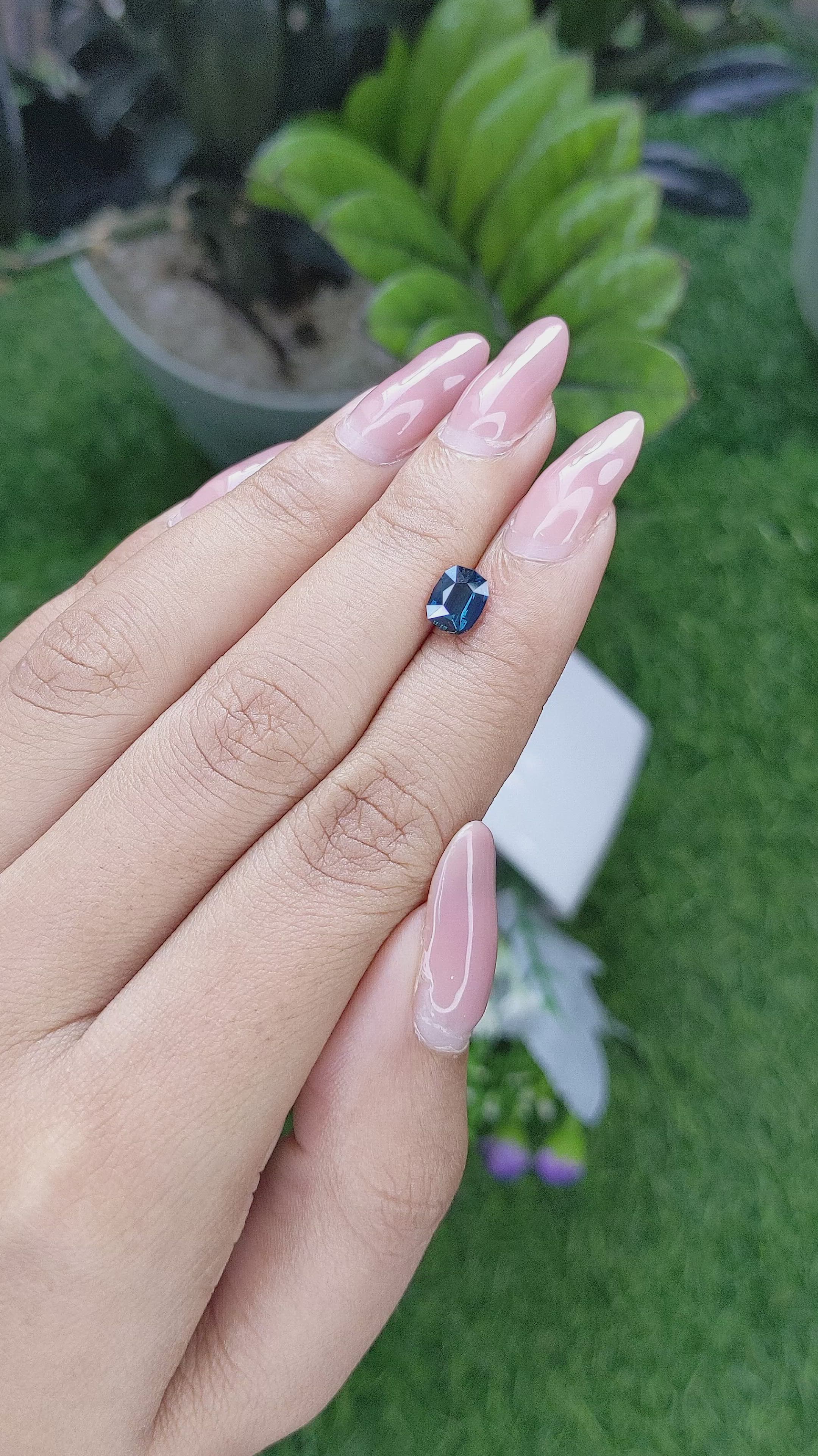 1.14 Ct. Greenish Blue Sapphire from Australia Size Video