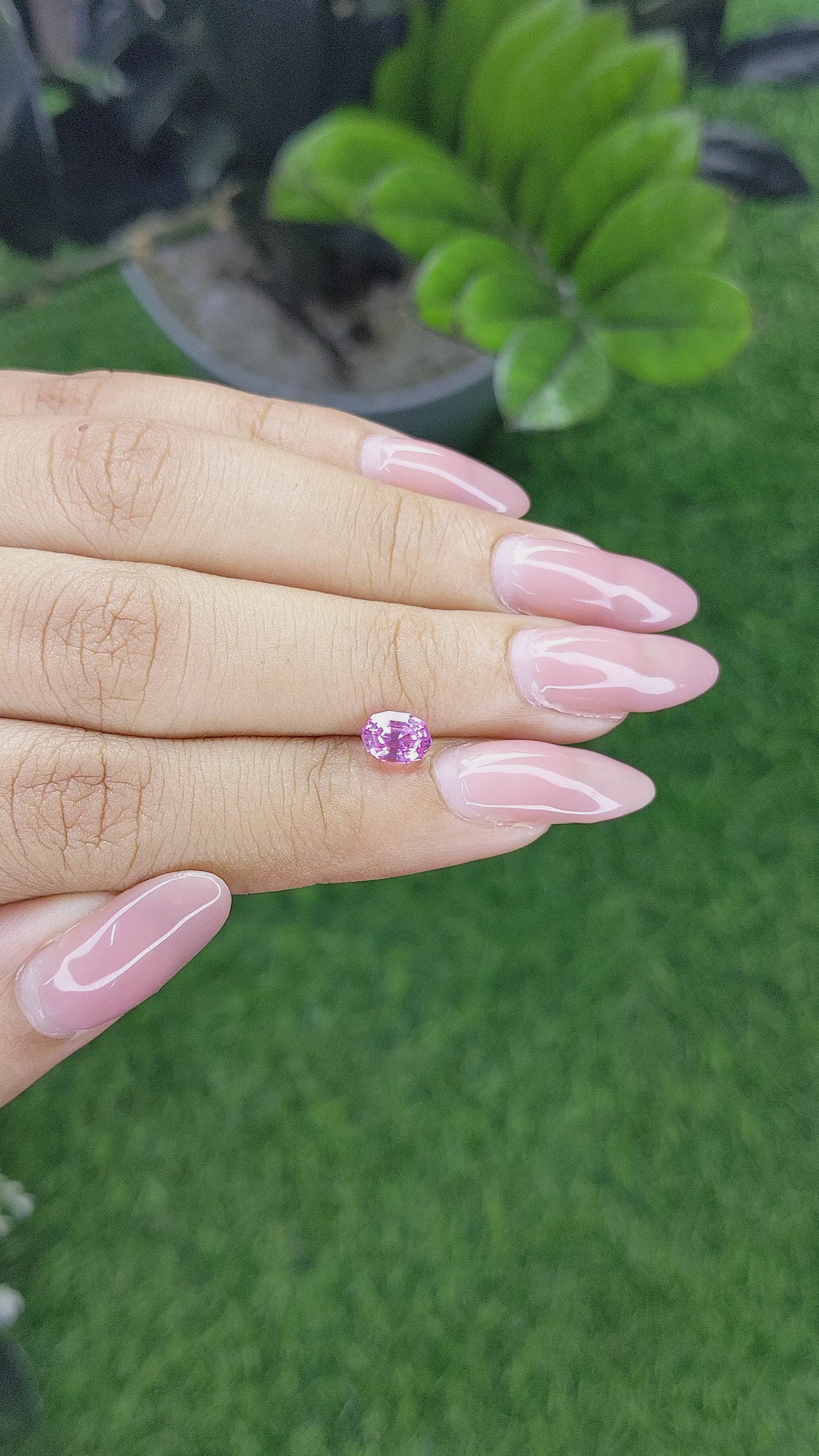 1.05 Ct. Pink Sapphire from Madagascar Size Video