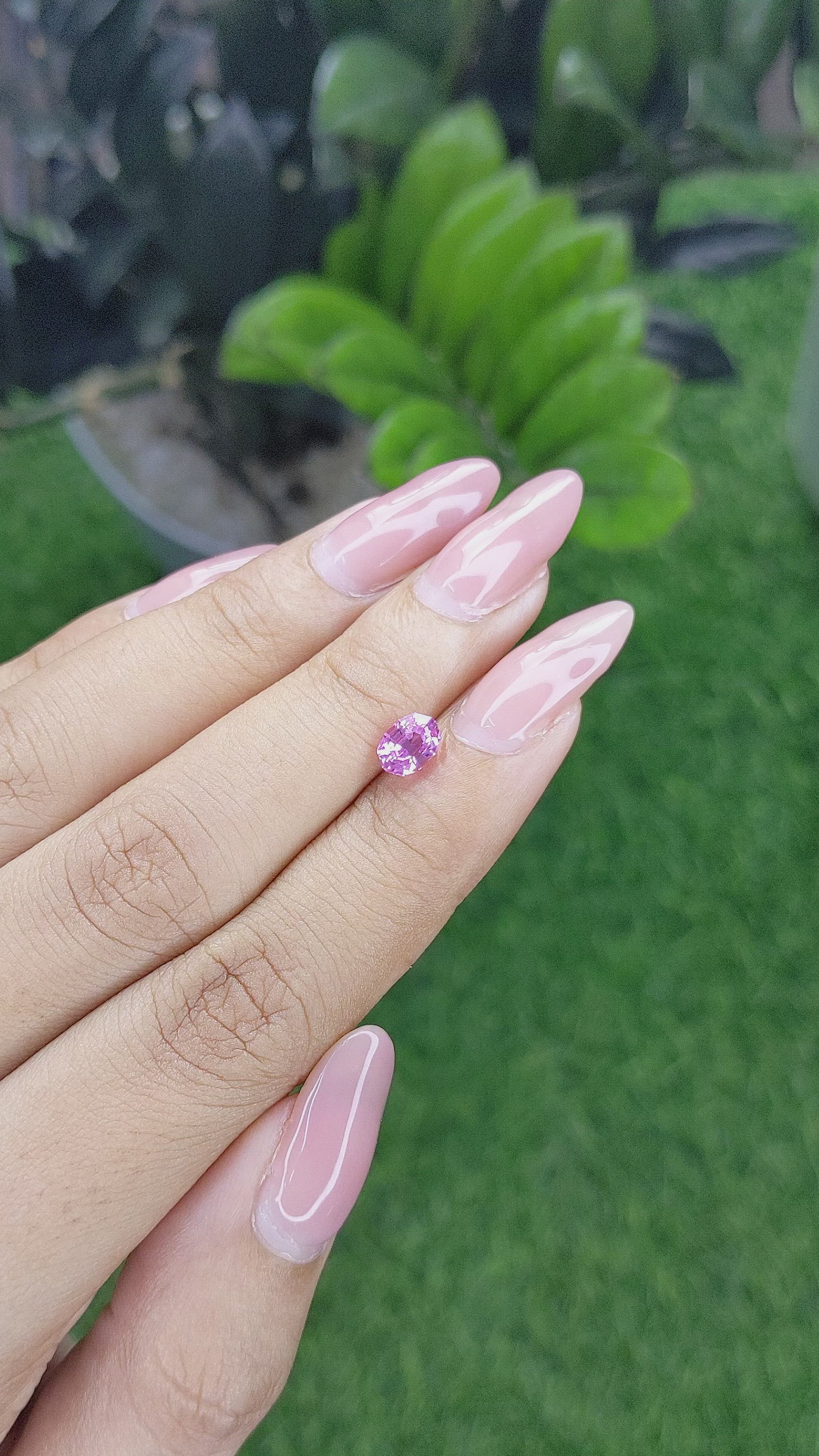 1.05 Ct. Pink Sapphire from Madagascar Size Video