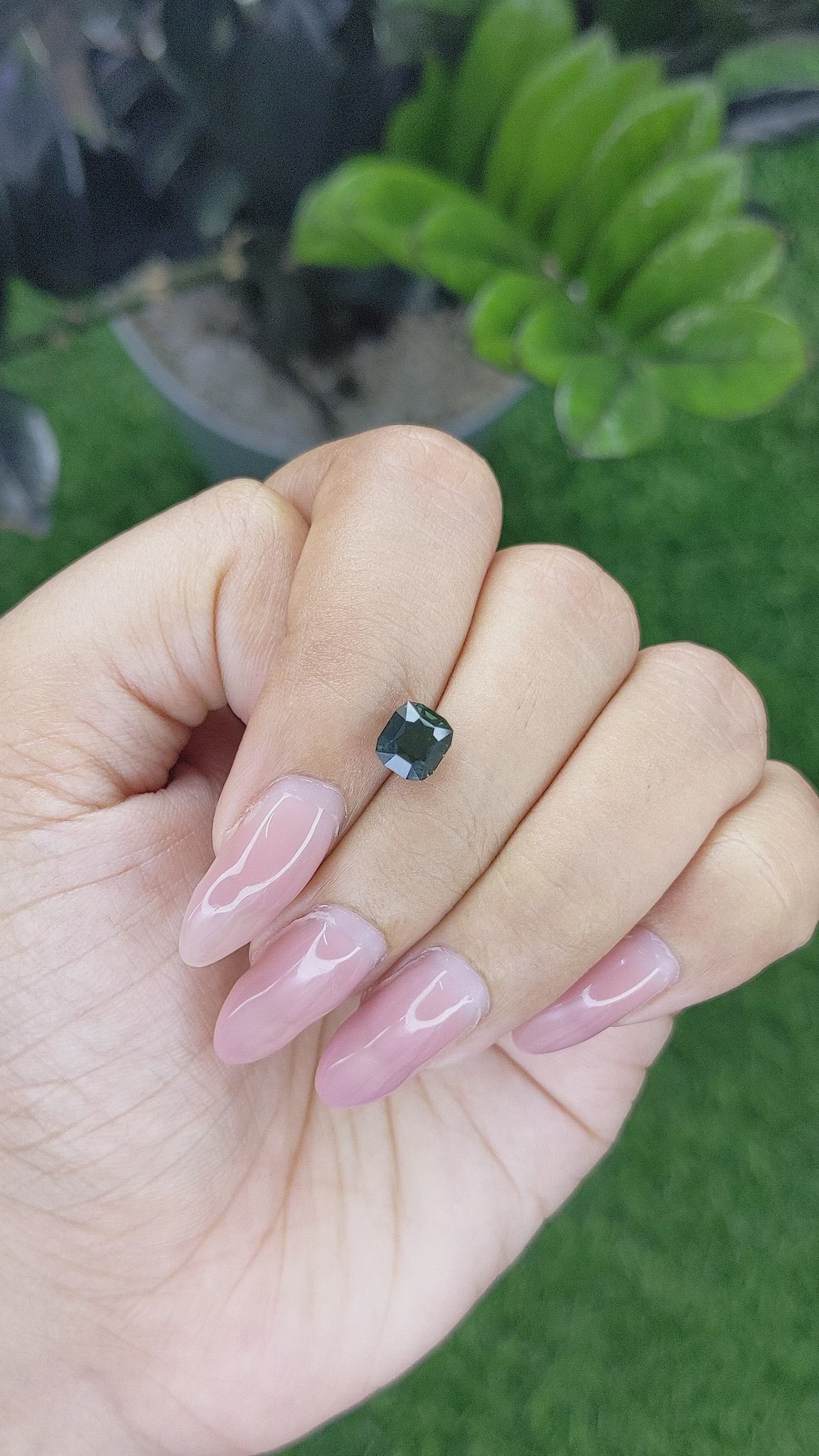 1.72 Ct. Green Sapphire from Australia Size Video