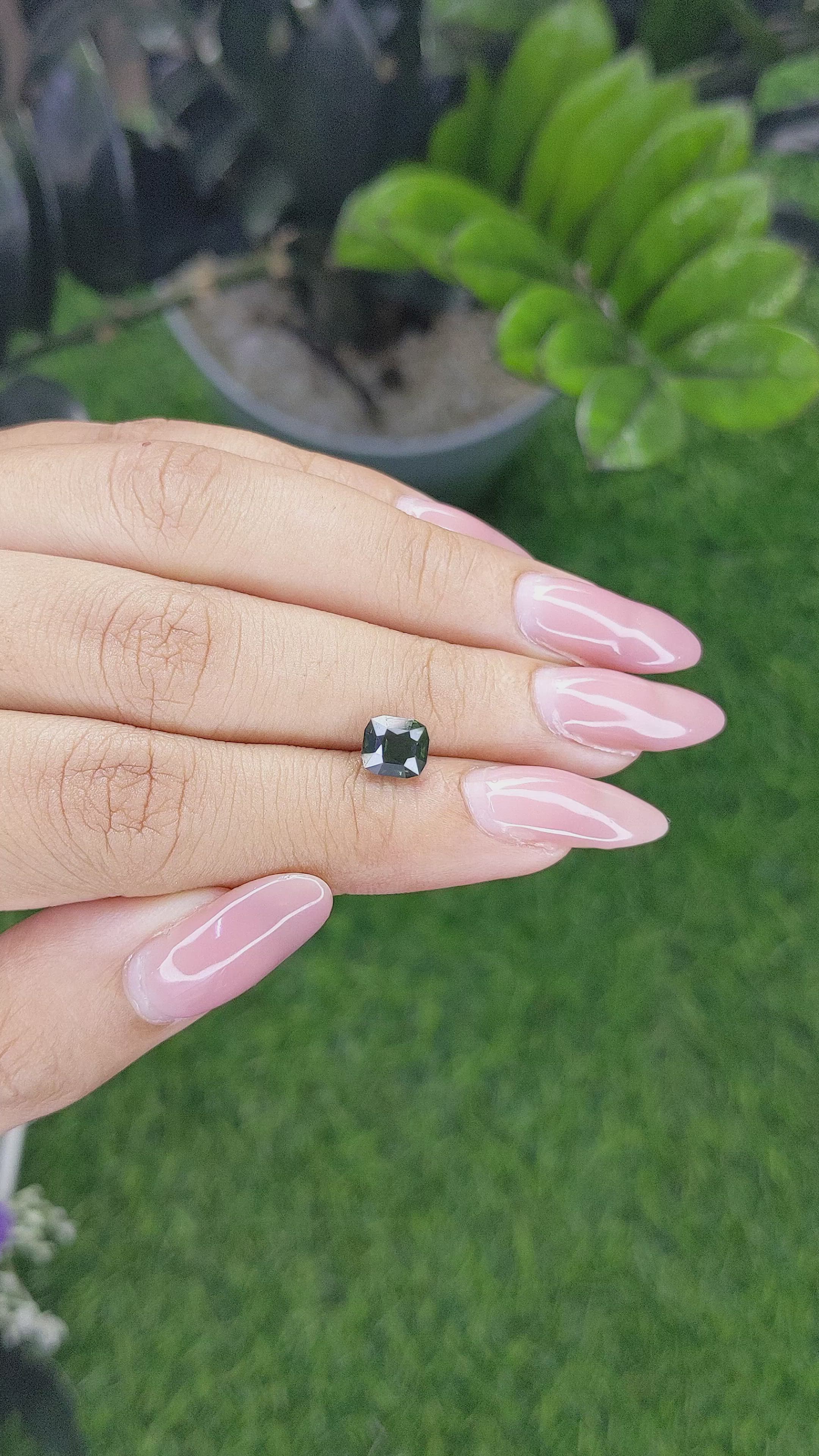 1.72 Ct. Green Sapphire from Australia Size Video