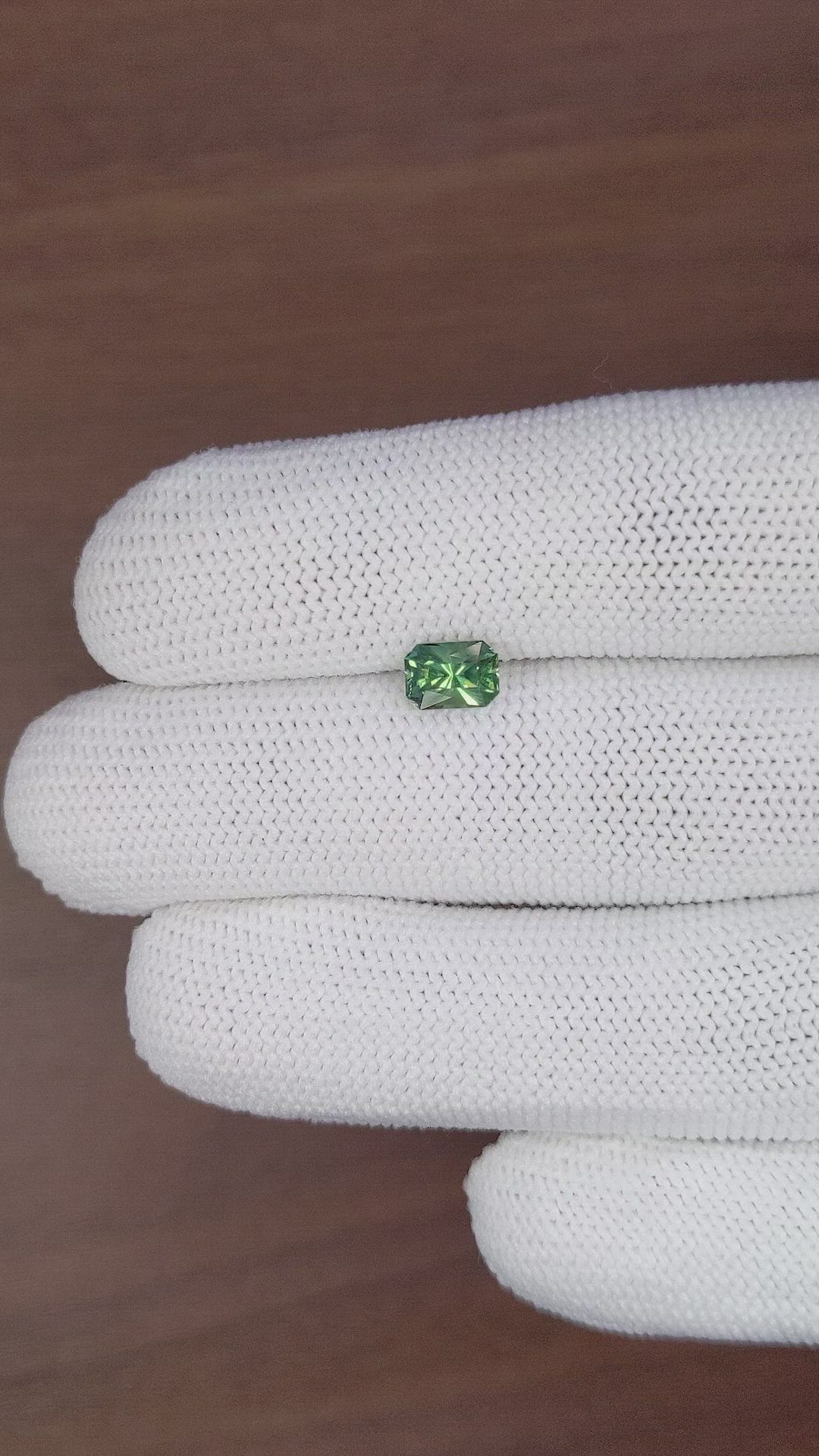 1.10 Ct. Green Sapphire from Australia Size Video