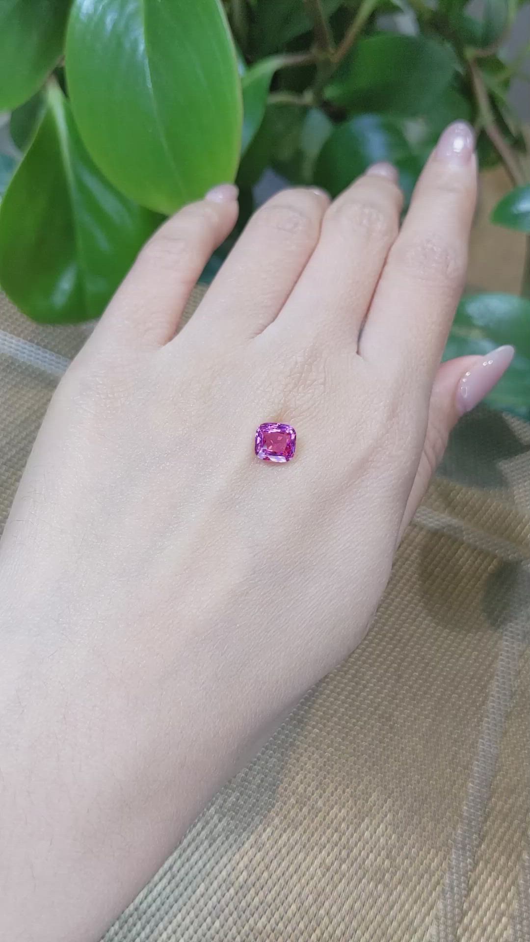 2.01 Ct. Pink Sapphire from Ceylon (Sri Lanka) Size Video