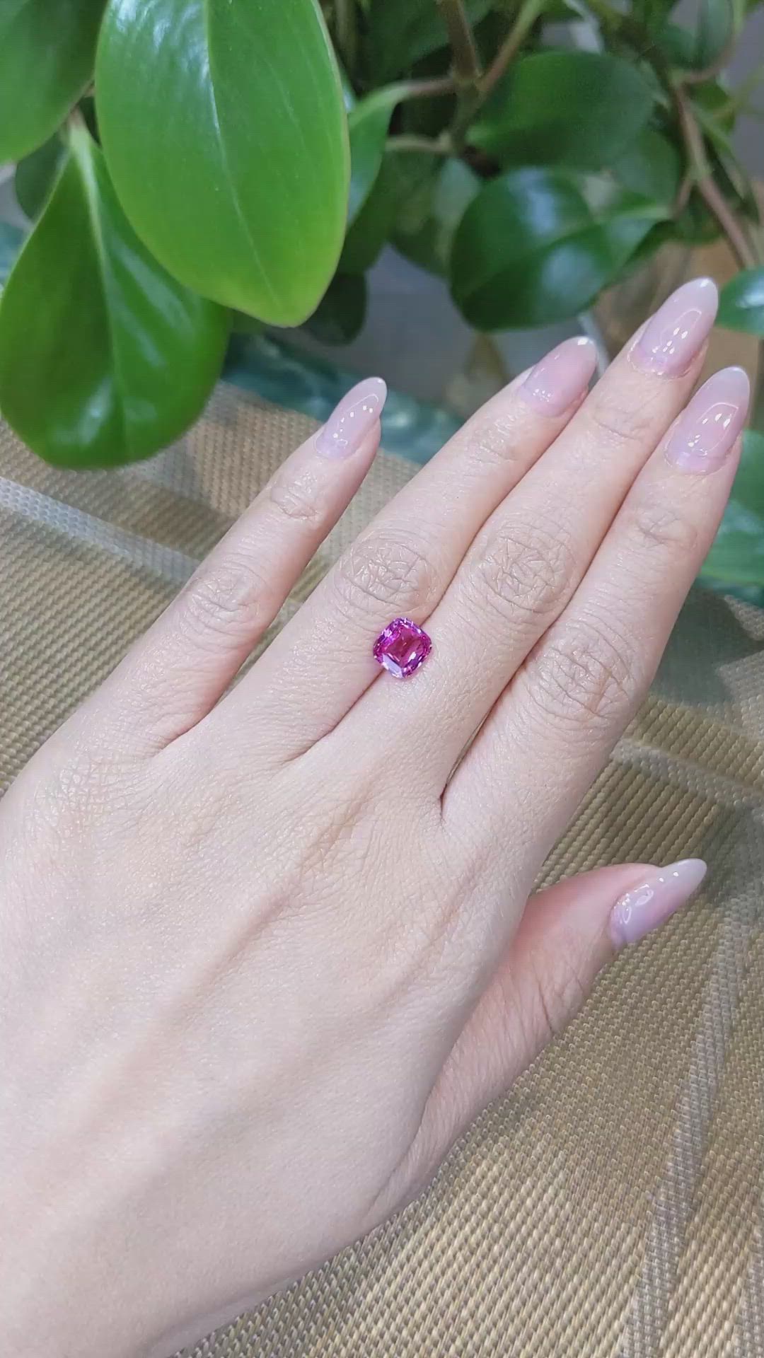 2.01 Ct. Pink Sapphire from Ceylon (Sri Lanka) Size Video