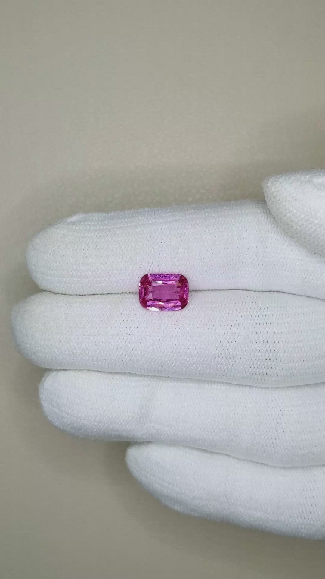 2.10 Ct. Pink Sapphire from Ceylon (Sri Lanka) Size Video