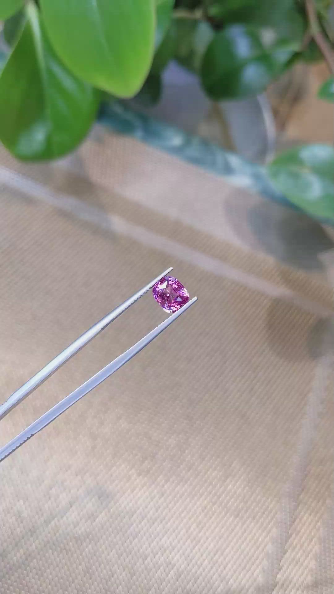 2.62 Ct. Pink Sapphire from Ceylon (Sri Lanka) Size Video