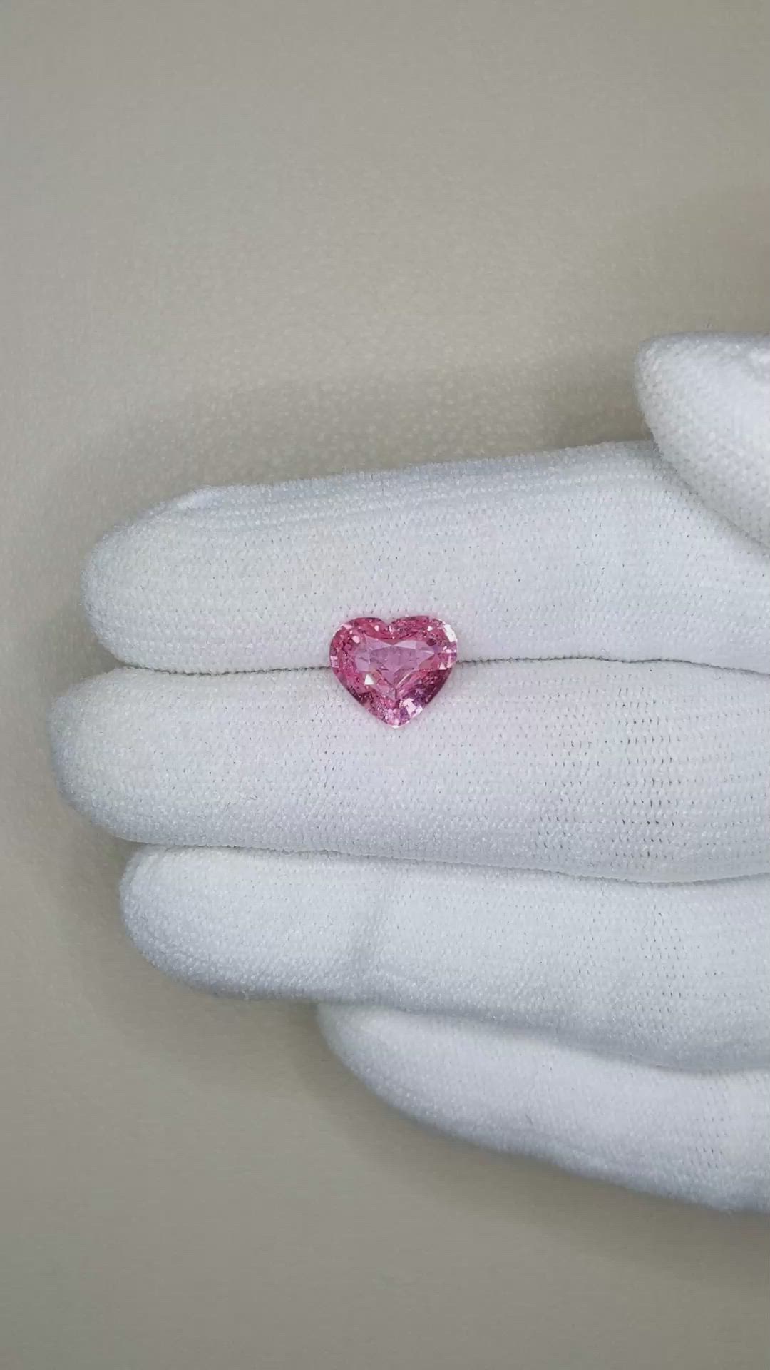 2.72 Ct. Pink Sapphire from Ceylon (Sri Lanka) Size Video