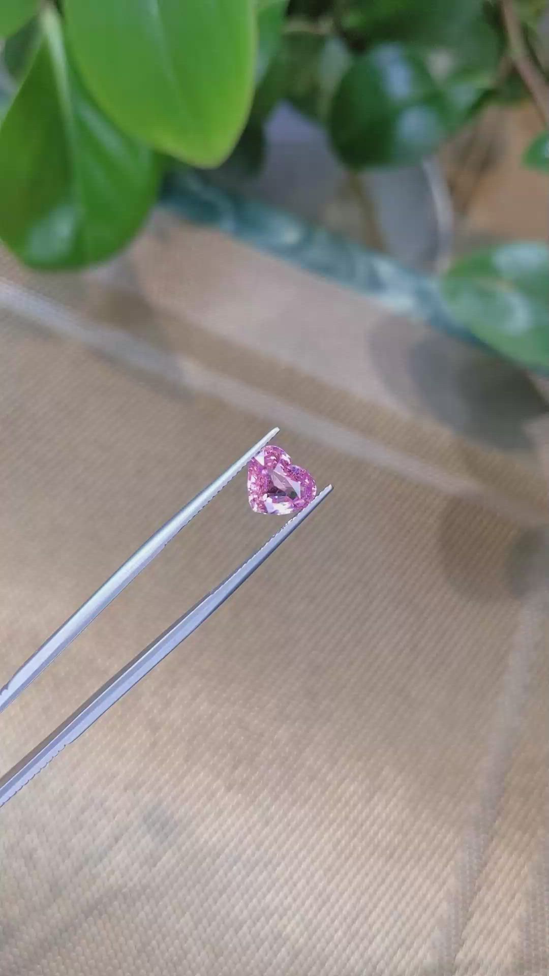 2.72 Ct. Pink Sapphire from Ceylon (Sri Lanka) Size Video