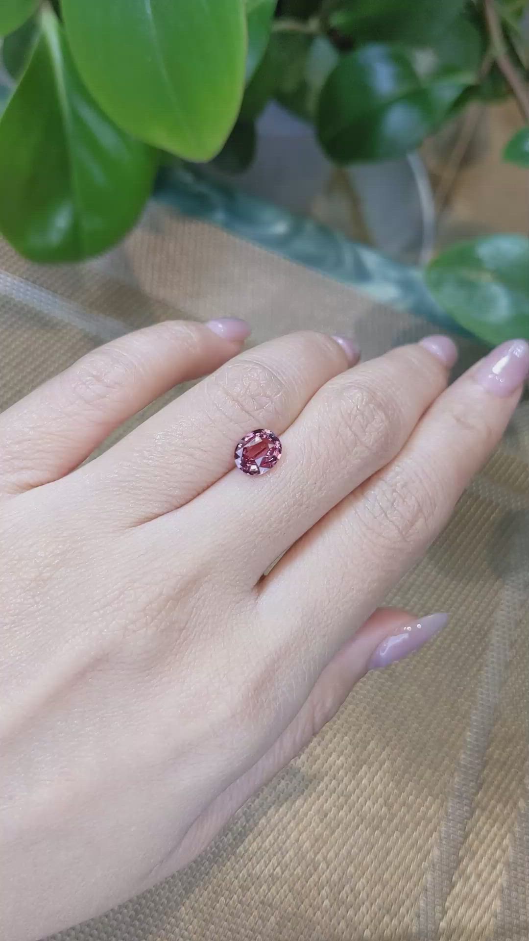 1.57 Ct. Padparadscha Sapphire from Ceylon (Sri Lanka) Size Video