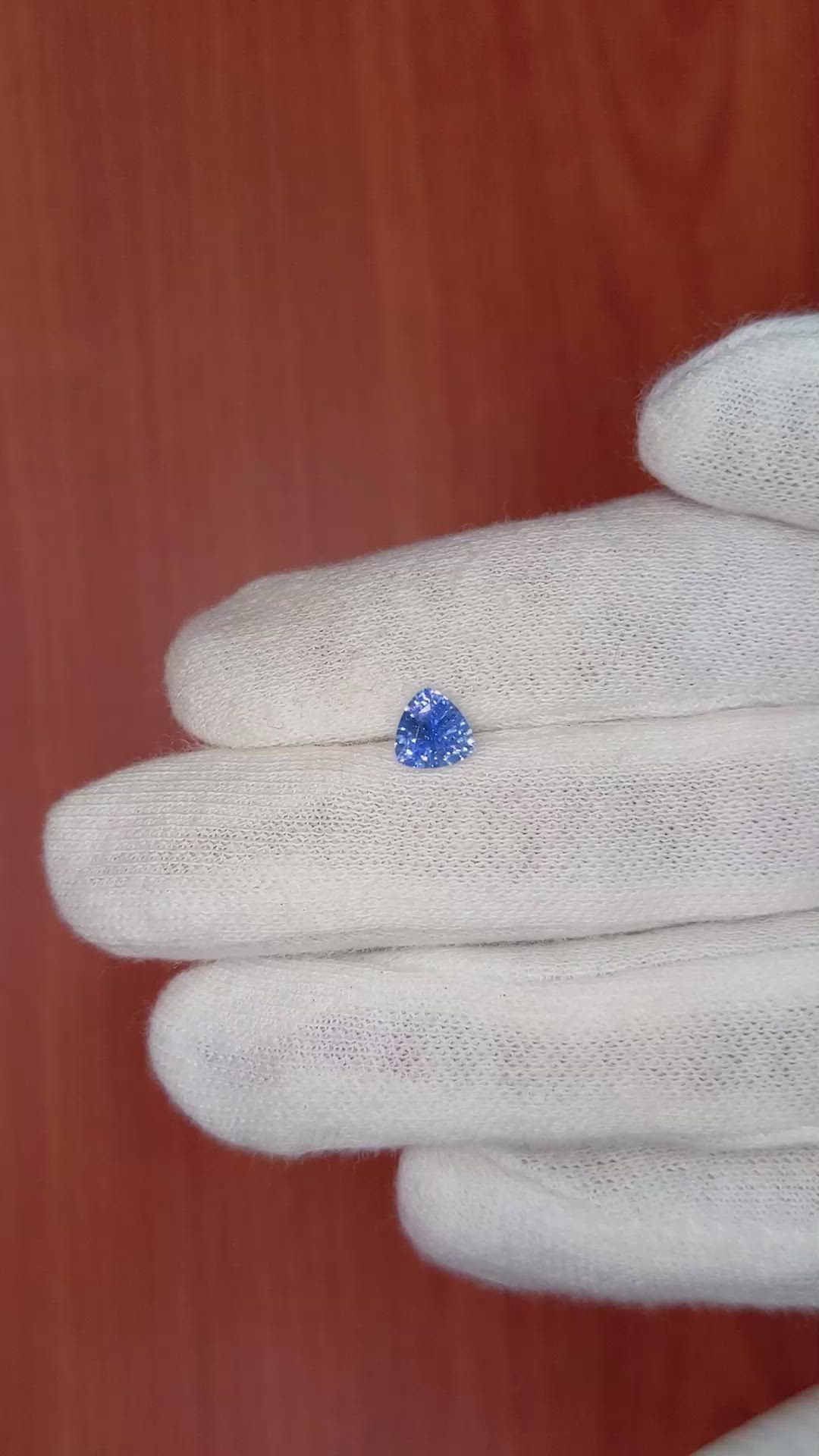 0.90 Ct. Blue Sapphire from Ceylon (Sri Lanka) Size Video