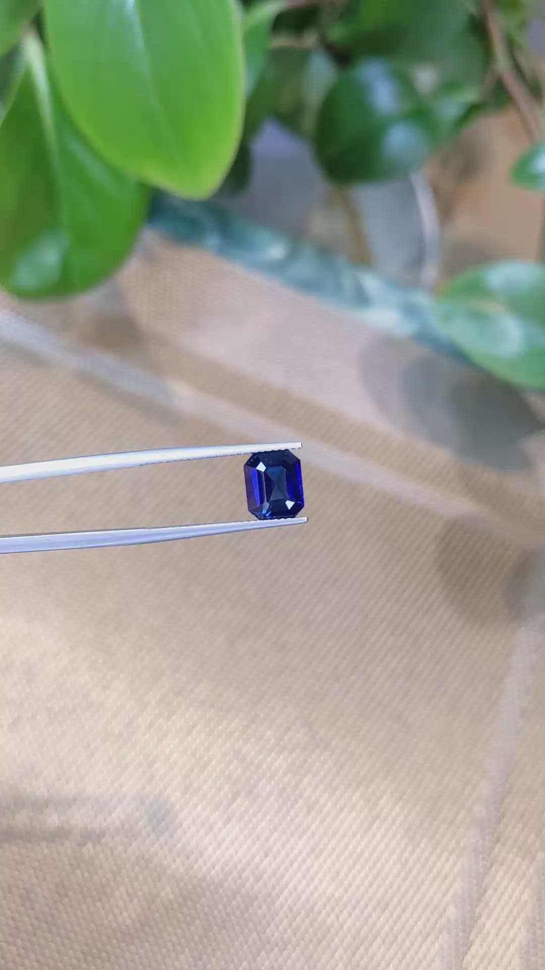 3.02 Ct. Blue Sapphire from Ceylon (Sri Lanka) Size Video