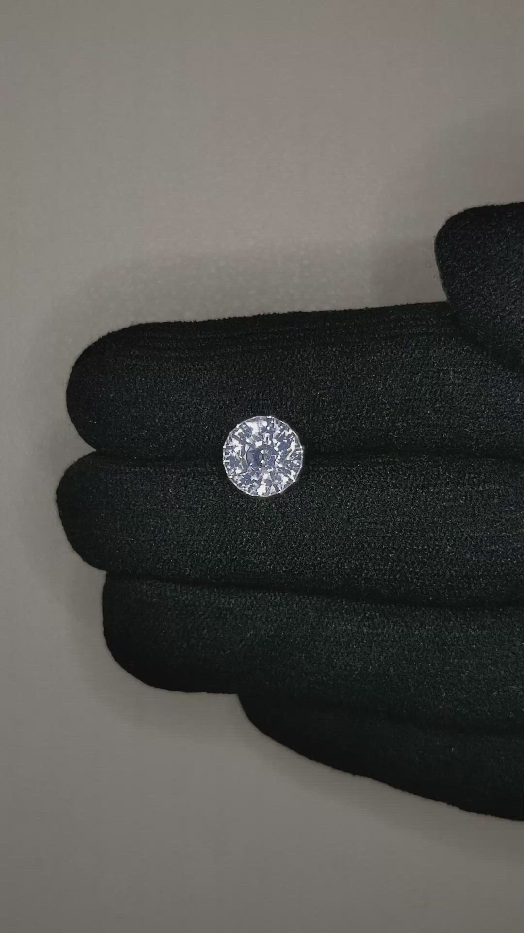 3.66 Ct. White Sapphire from Ceylon (Sri Lanka) Size Video