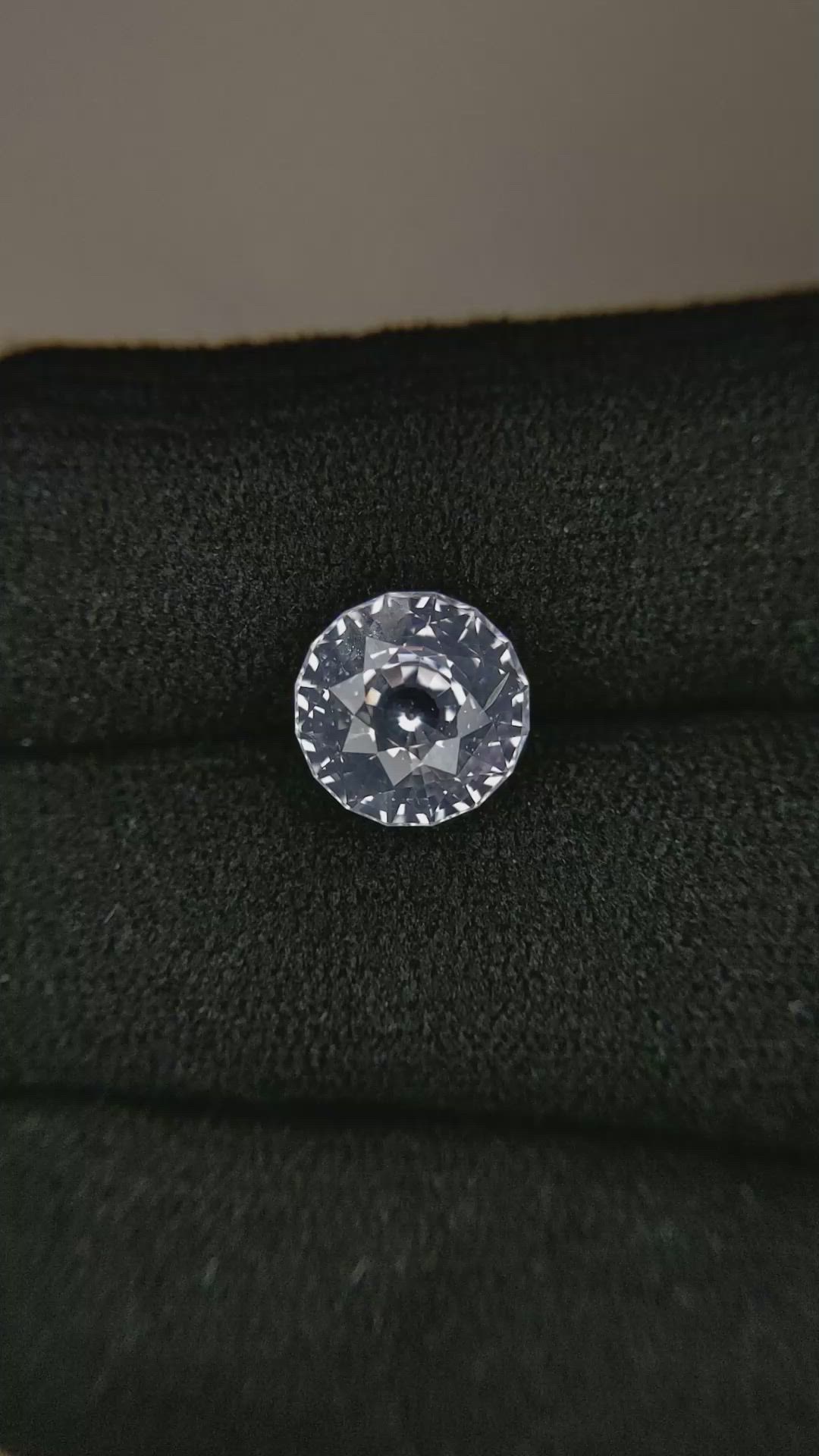 3.66 Ct. White Sapphire from Ceylon (Sri Lanka) Size Video