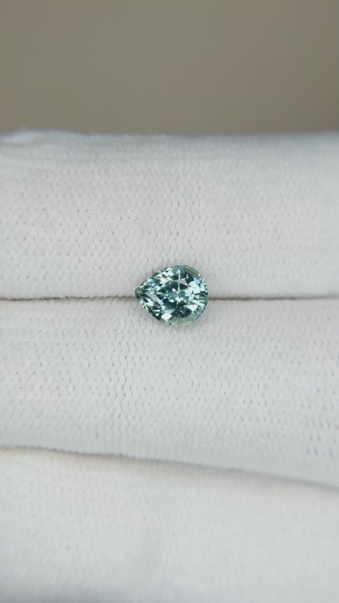 0.96 Ct. Greenish Blue Sapphire from Ceylon (Sri Lanka) Size Video