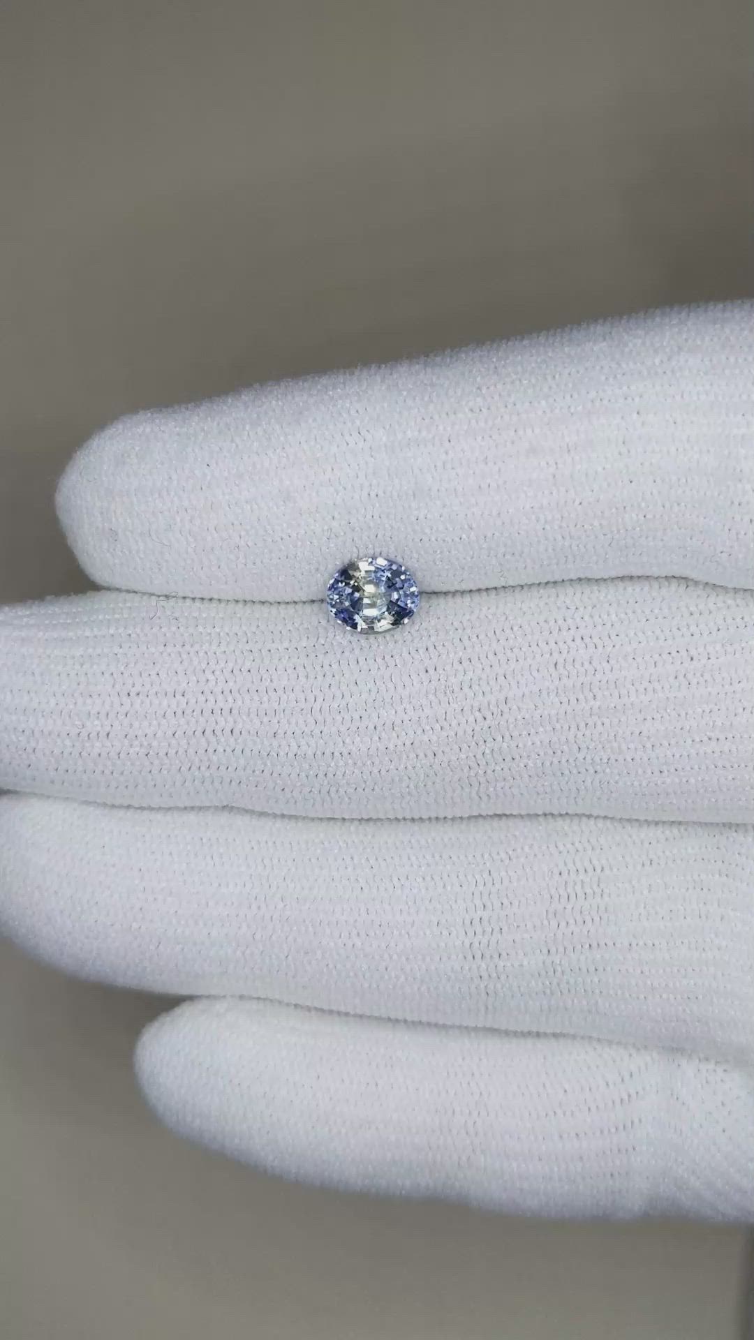 1.22 Ct. Bi Color Sapphire from Ceylon (Sri Lanka) Size Video