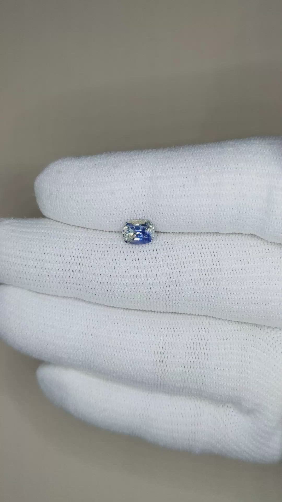 0.95 Ct. Bi Color Sapphire from Ceylon (Sri Lanka) Size Video