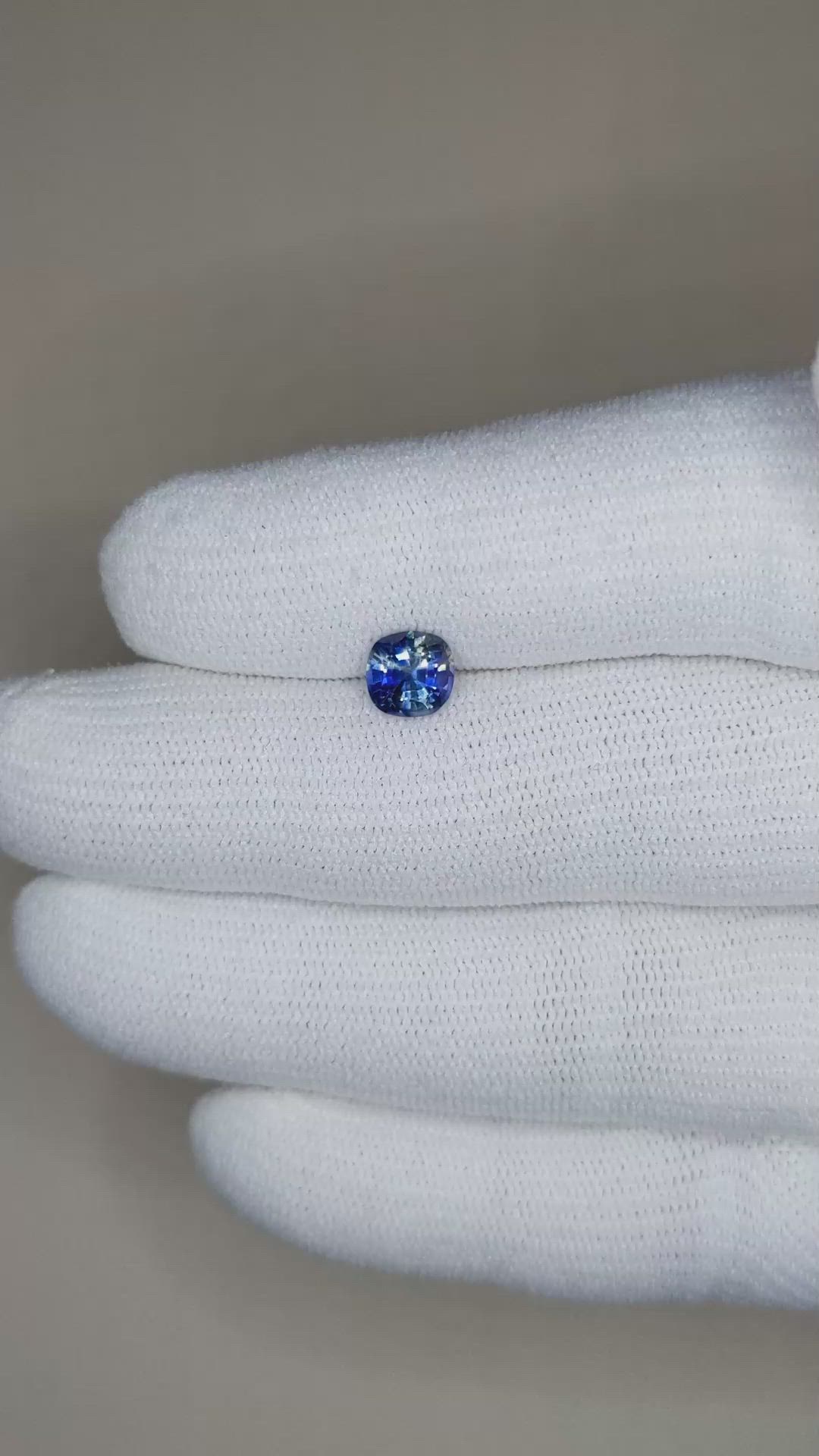 1.19 Ct. Bi Color Sapphire from Ceylon (Sri Lanka) Size Video