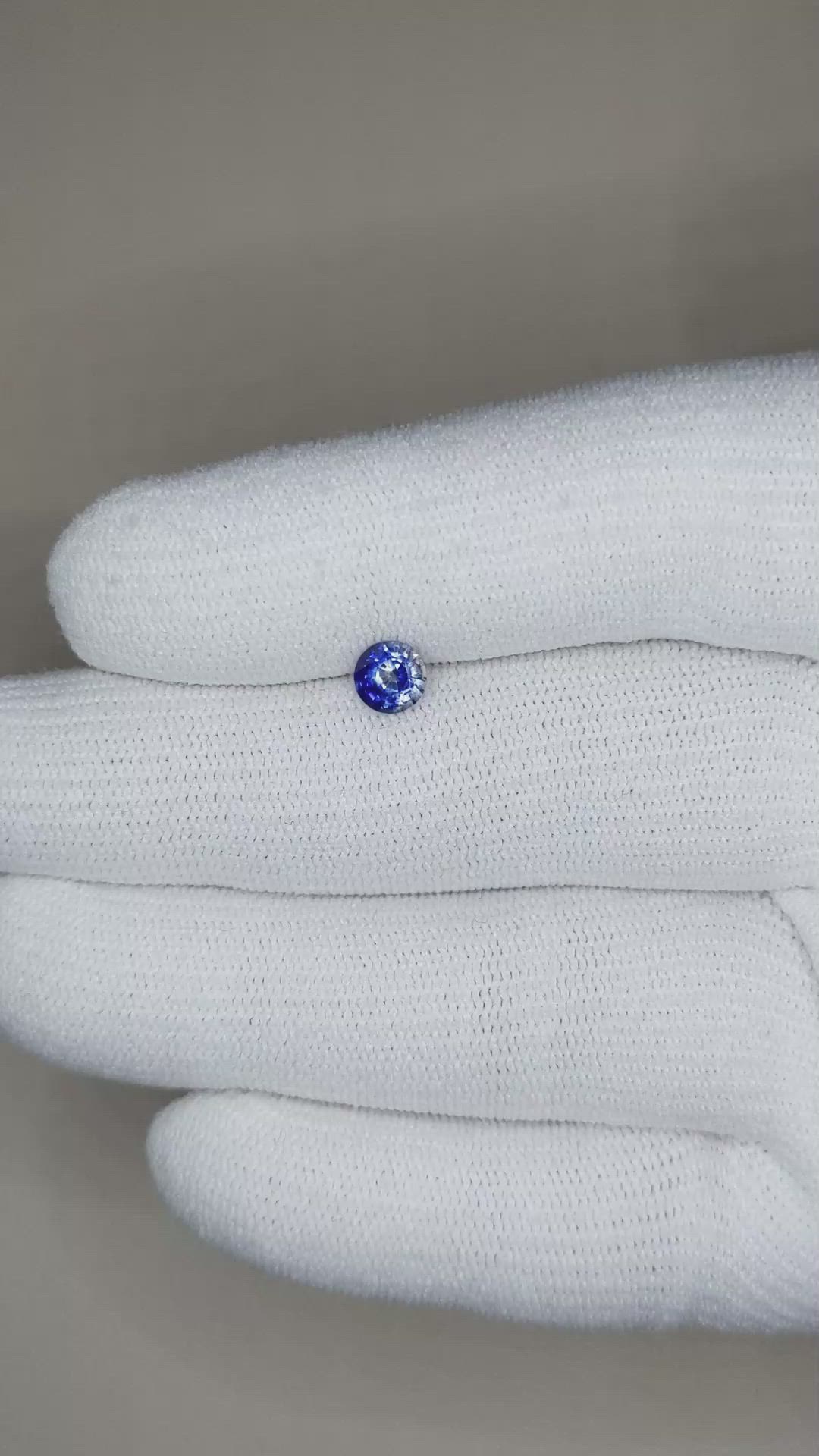 0.63 Ct. Bi Color Sapphire from Ceylon (Sri Lanka) Size Video