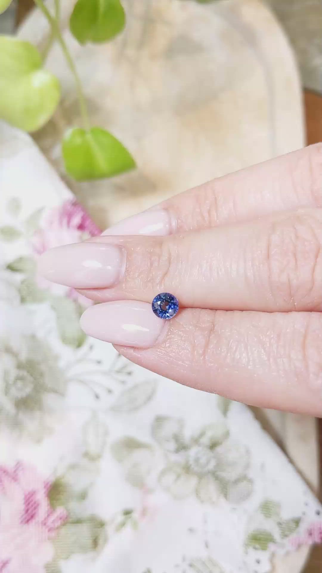 0.74 Ct. Bi Color Sapphire from Ceylon (Sri Lanka) Size Video