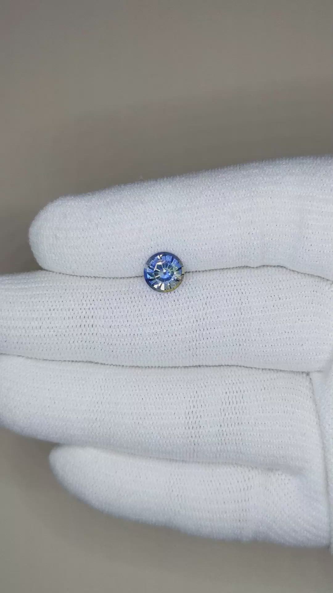 1.43 Ct. Bi Color Sapphire from Ceylon (Sri Lanka) Size Video