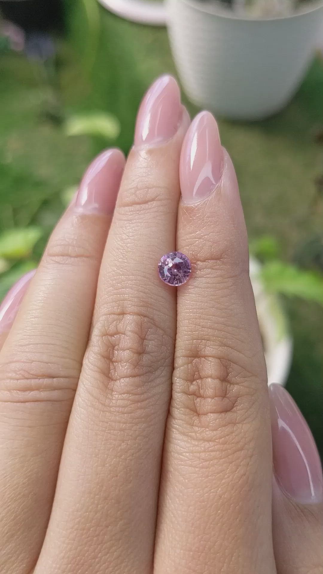 1.03 Ct. Pink Sapphire from Ceylon (Sri Lanka) Size Video