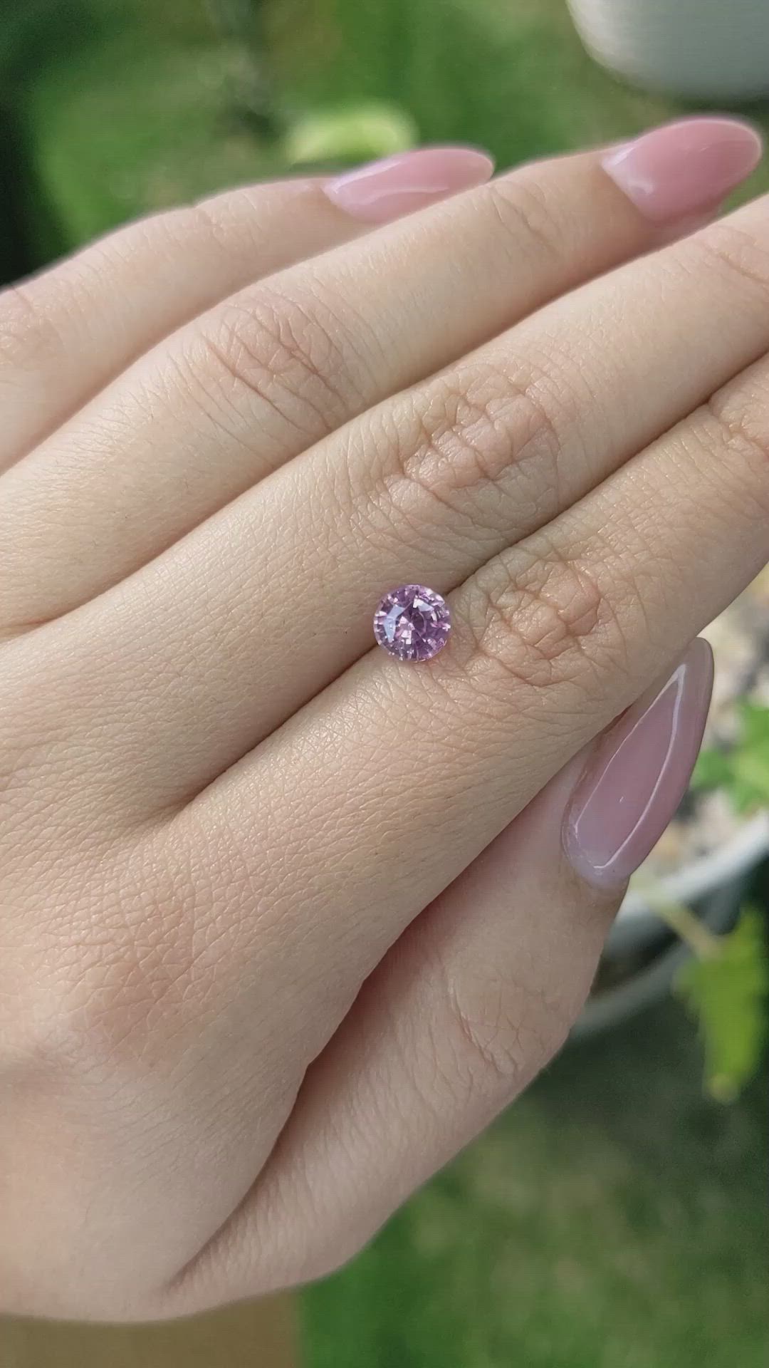 1.03 Ct. Pink Sapphire from Ceylon (Sri Lanka) Size Video