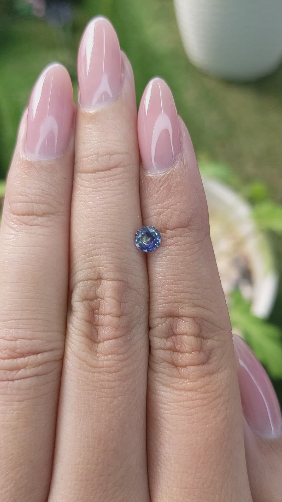 0.46 Ct. Bi Color Sapphire from Ceylon (Sri Lanka) Size Video