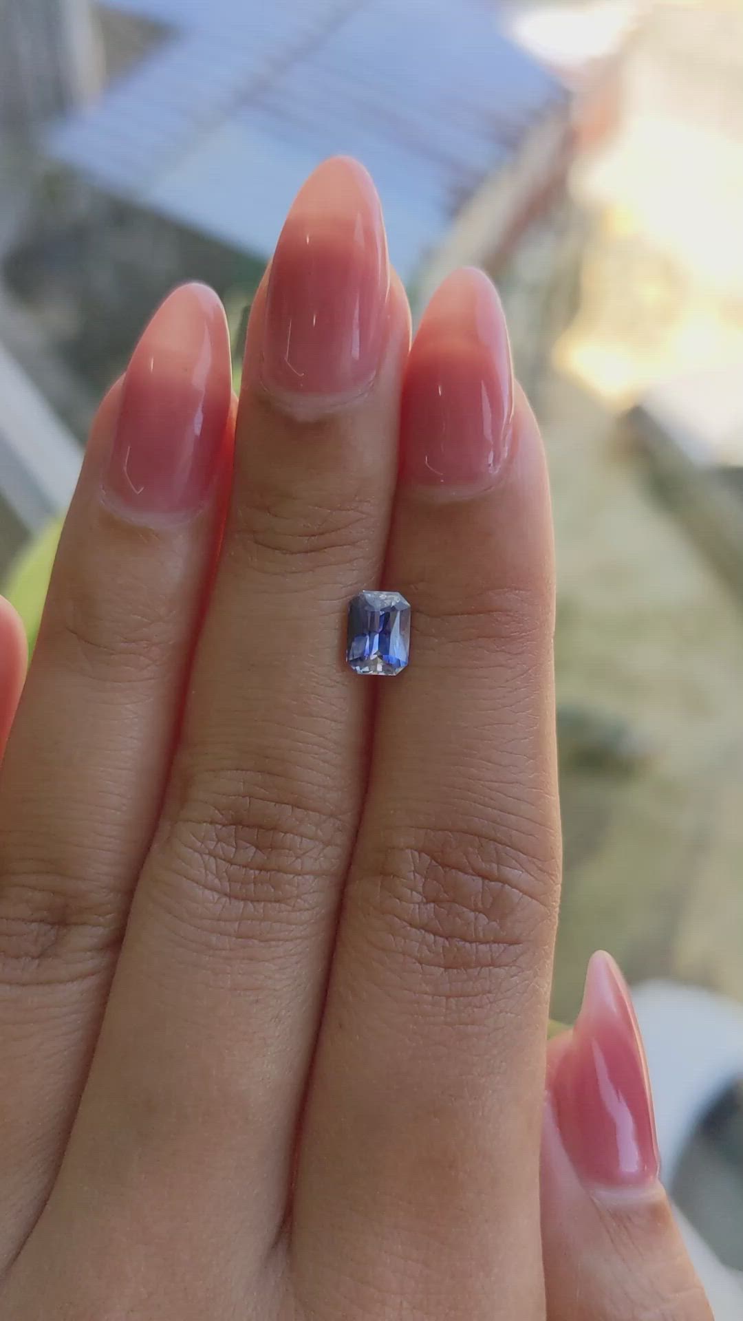1.11 Ct. Bi Color Sapphire from Ceylon (Sri Lanka) Size Video