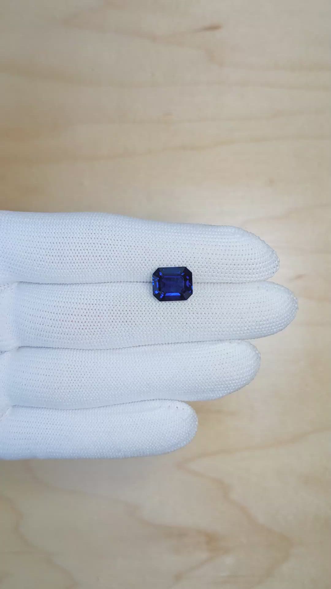 6.32 Ct. Blue Sapphire from West Africa Size Video
