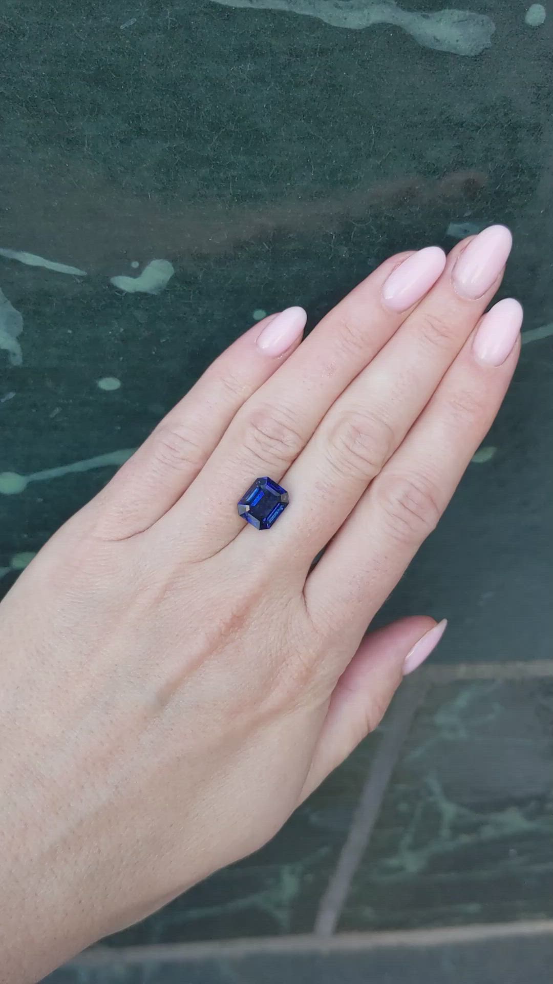 6.32 Ct. Blue Sapphire from West Africa Size Video