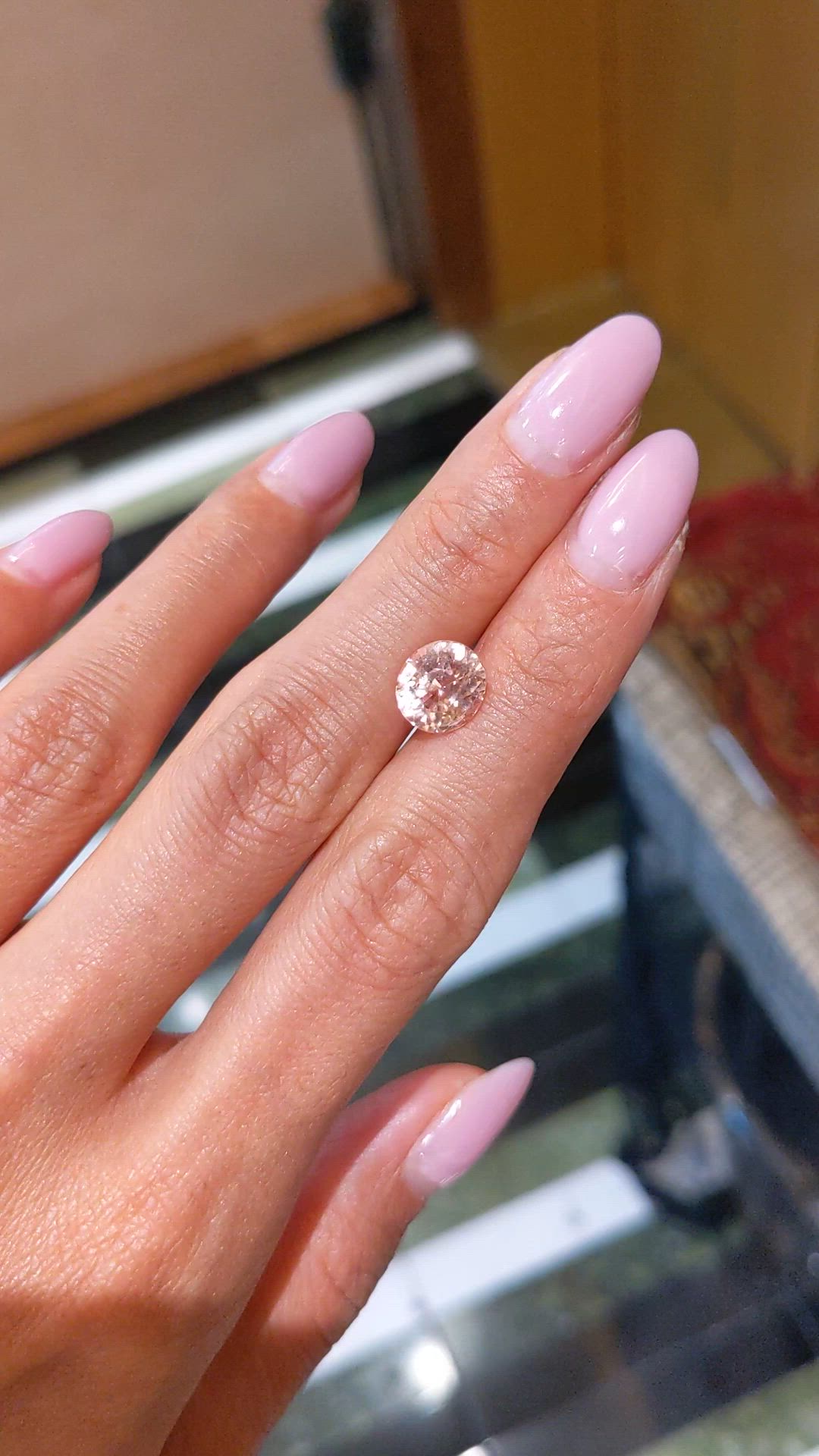 3.57 Ct. Padparadscha Sapphire from Madagascar Size Video