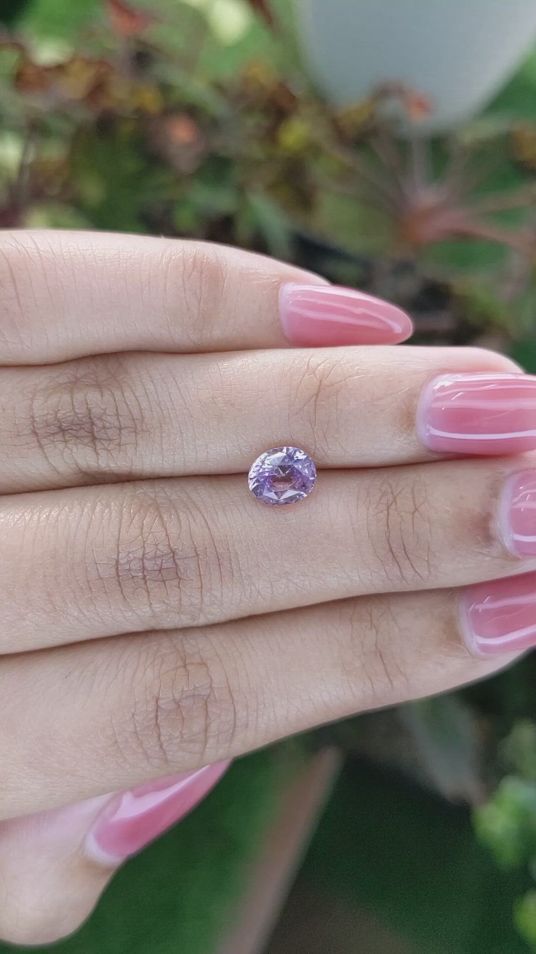 1.60 Ct. Pinkish Purple Sapphire from Ceylon (Sri Lanka) Size Video