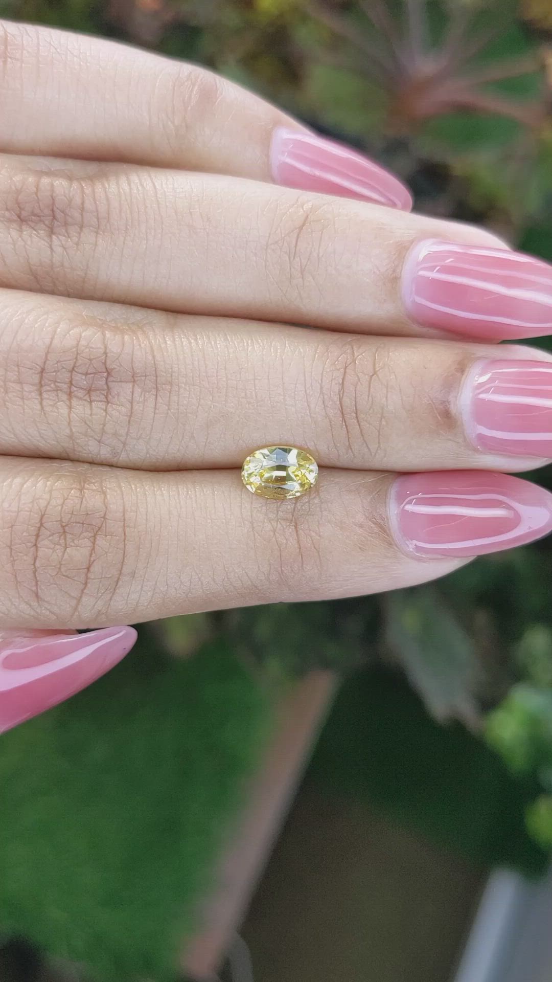 1.16 Ct. Yellow Sapphire from Ceylon (Sri Lanka) Size Video