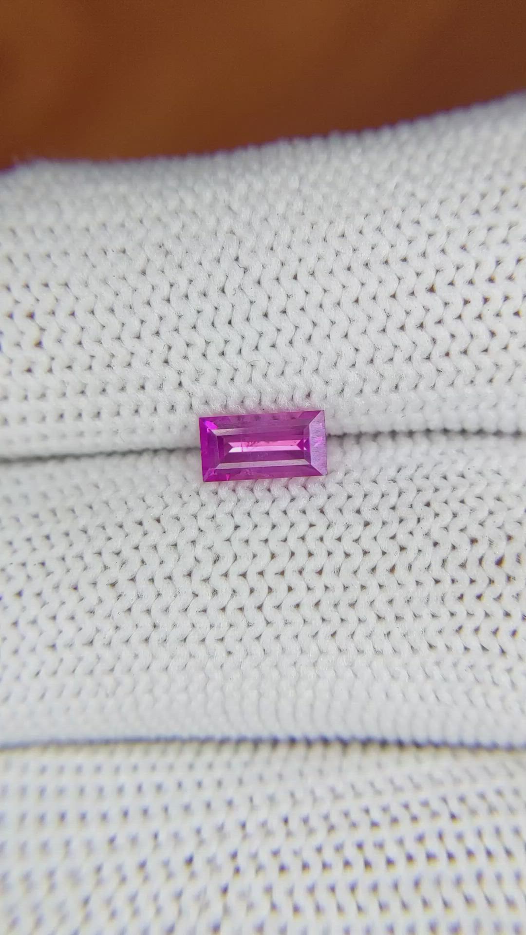 0.79 Ct. Pinkish Purple Sapphire from Ceylon (Sri Lanka) Size Video