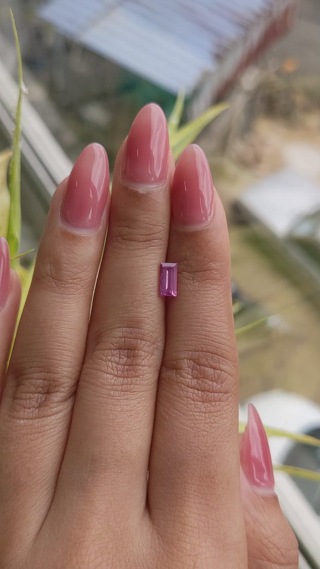 0.79 Ct. Pinkish Purple Sapphire from Ceylon (Sri Lanka) Size Video