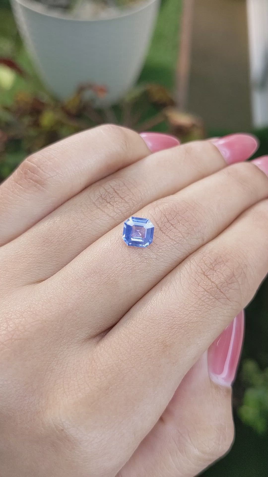 1.33 Ct. Blue Sapphire from Ceylon (Sri Lanka) Size Video