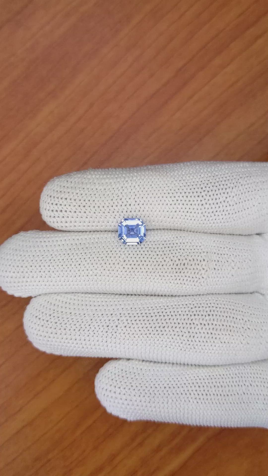 1.33 Ct. Blue Sapphire from Ceylon (Sri Lanka) Size Video