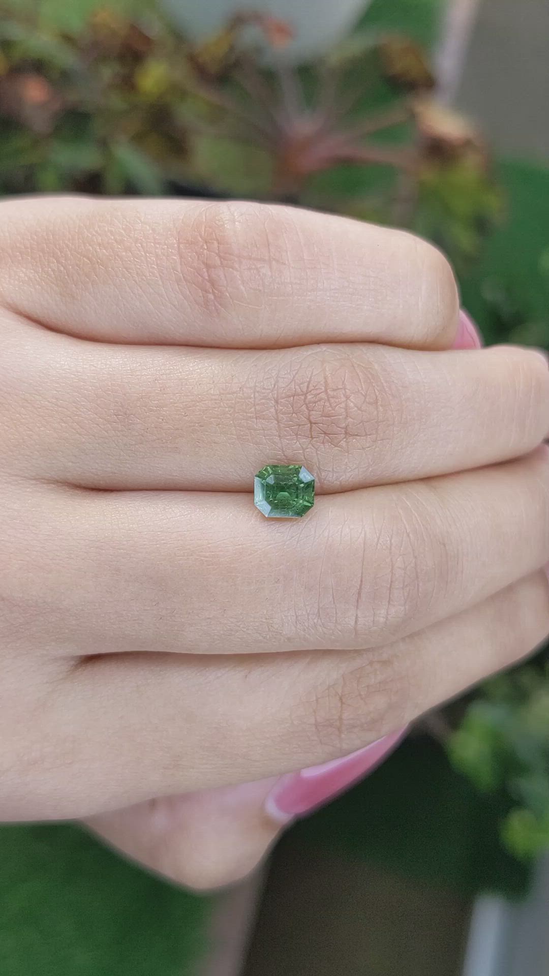 1.13 Ct. Green Sapphire from Madagascar Size Video