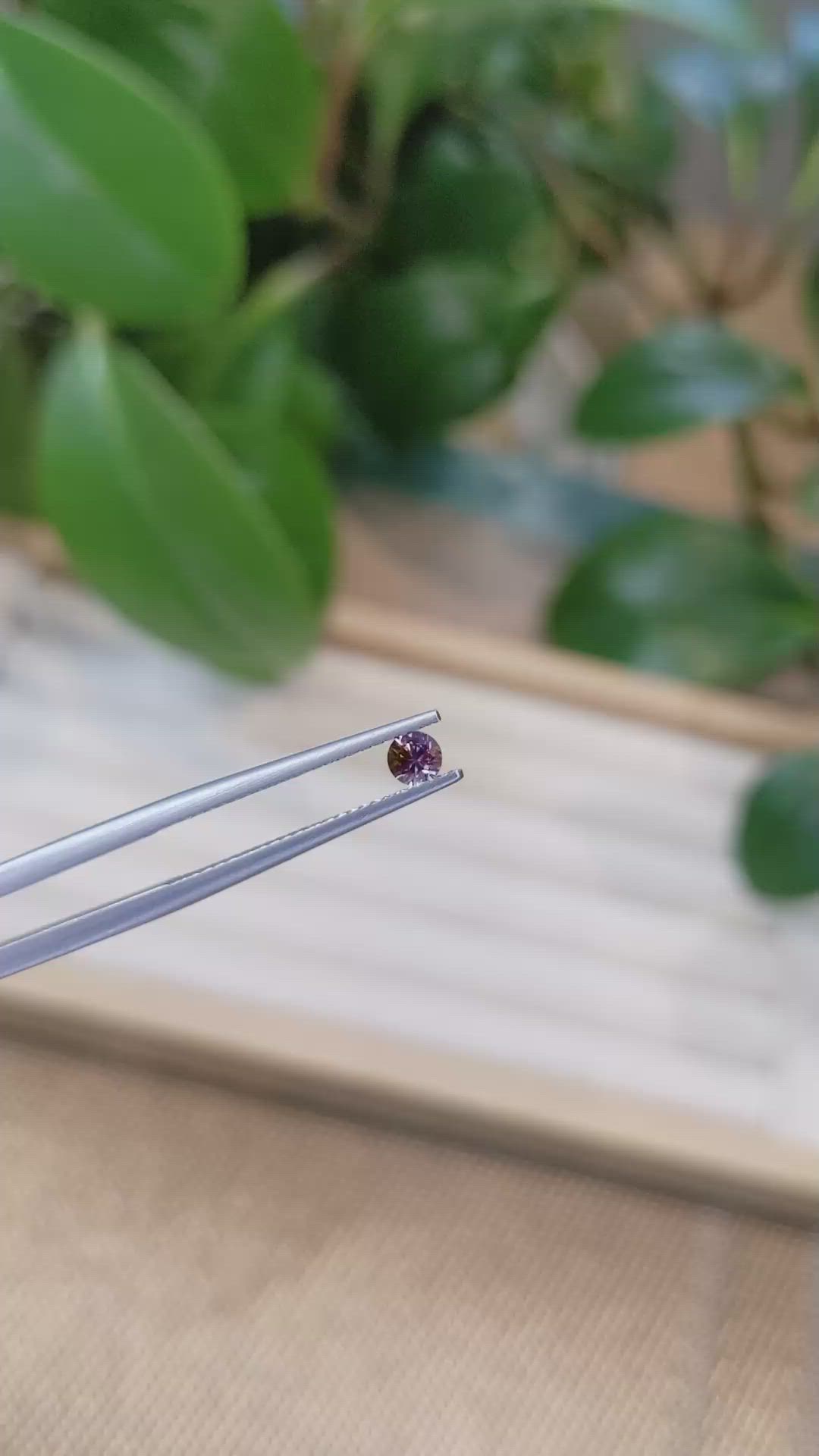 0.21 Ct. Bi Color Sapphire from Montana Size Video