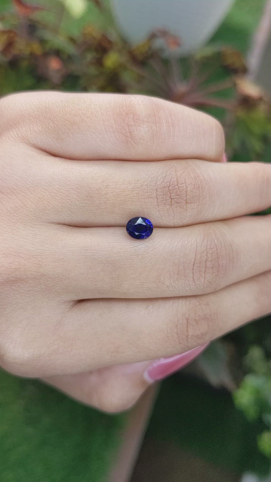 1.29 Ct. Blue Sapphire from Ceylon (Sri Lanka) Size Video