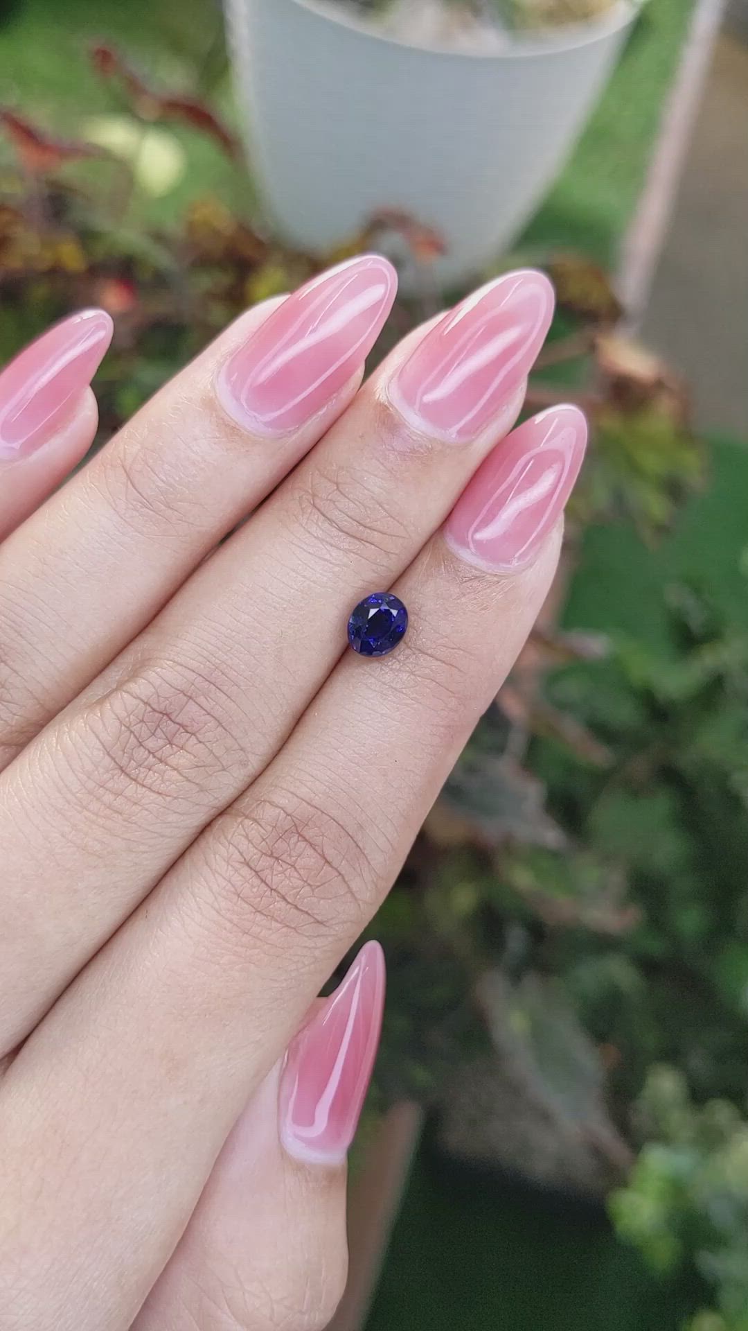 1.29 Ct. Blue Sapphire from Ceylon (Sri Lanka) Size Video