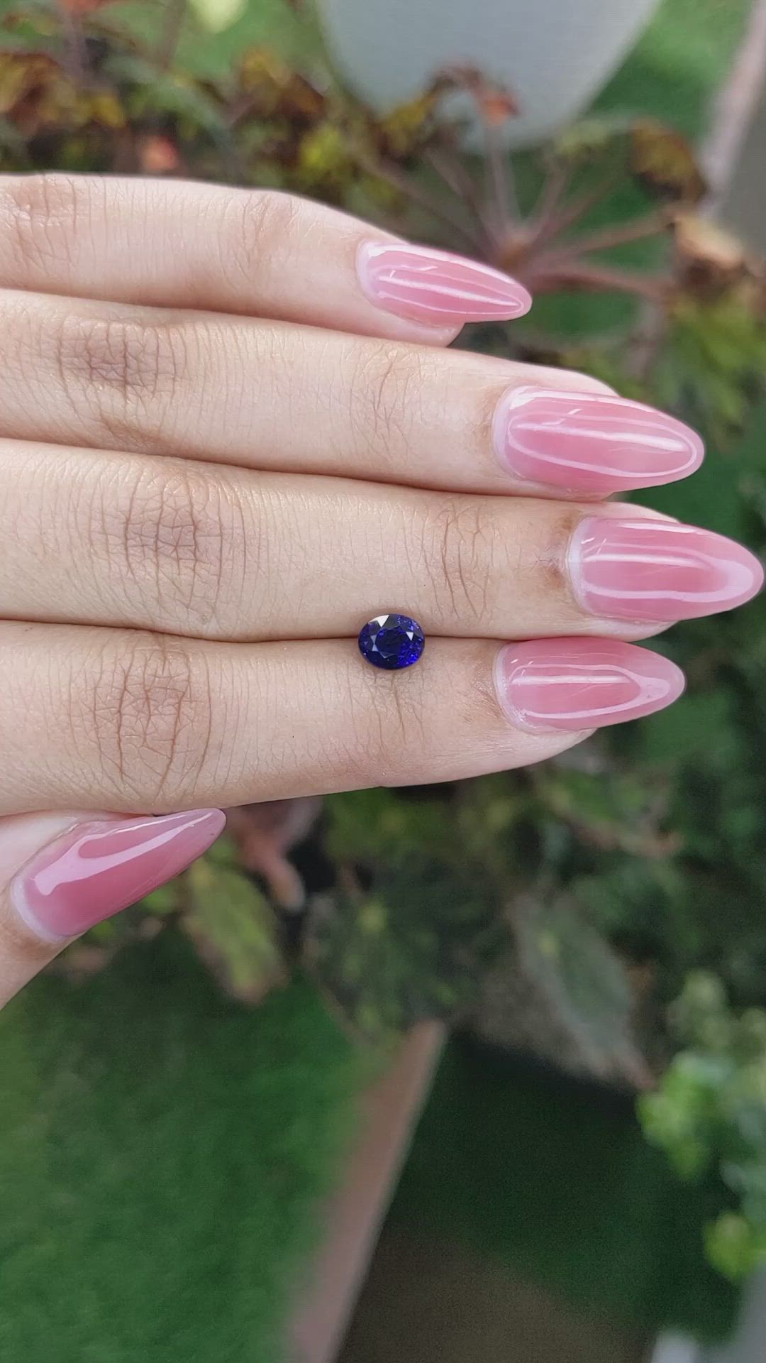 1.29 Ct. Blue Sapphire from Ceylon (Sri Lanka) Size Video